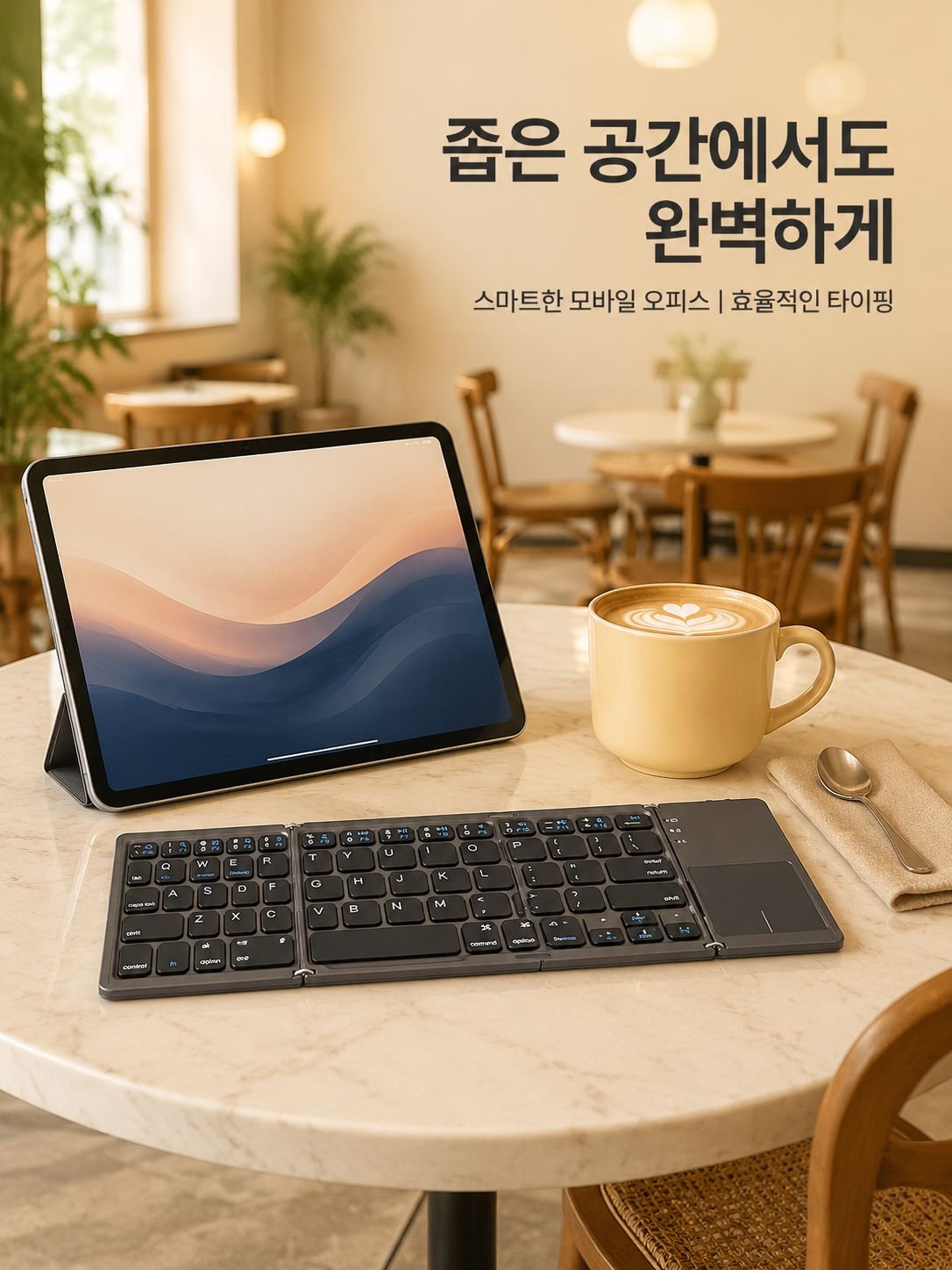 3단 접이식 터치 블루투스 키보드