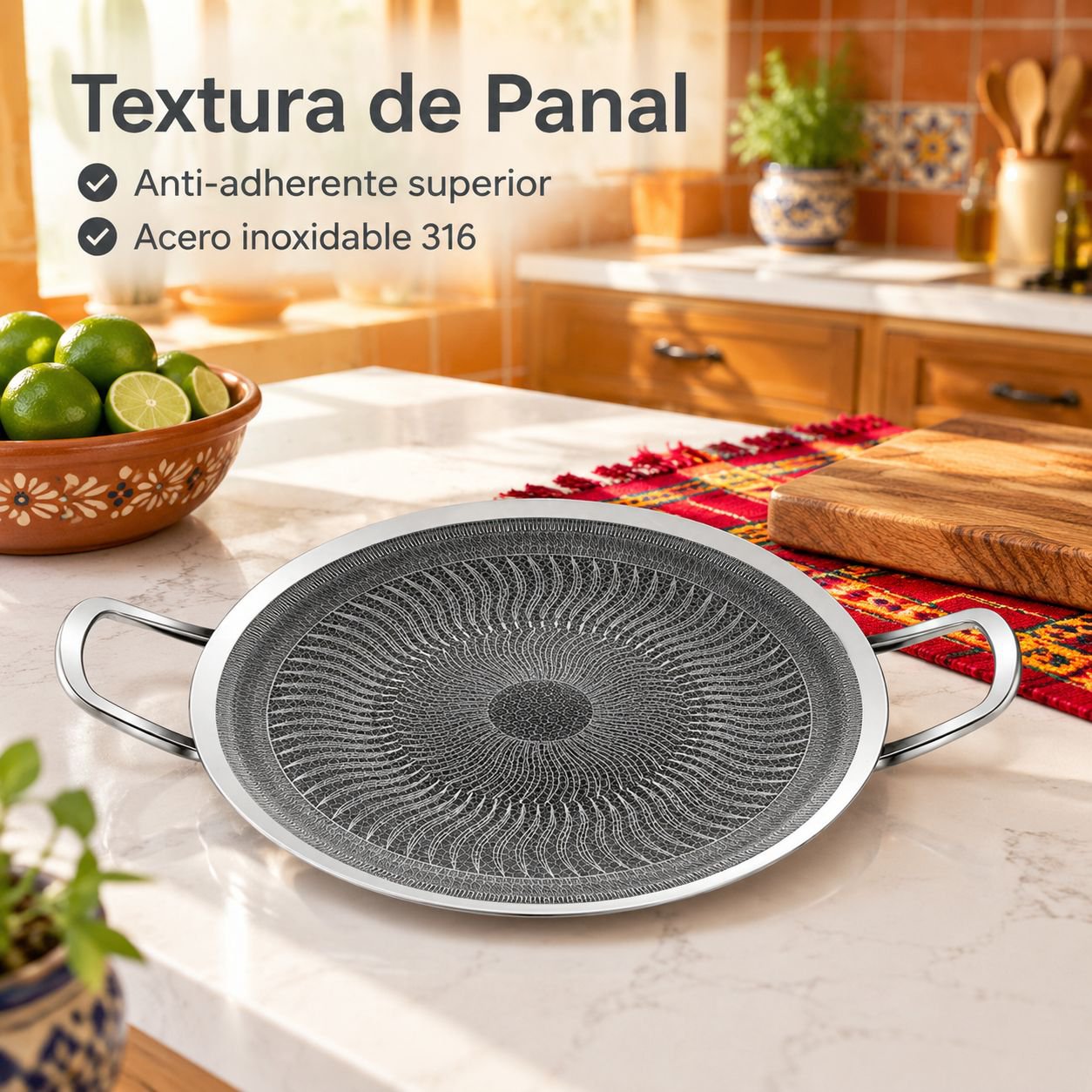 Sartén universal para cocina de inducción