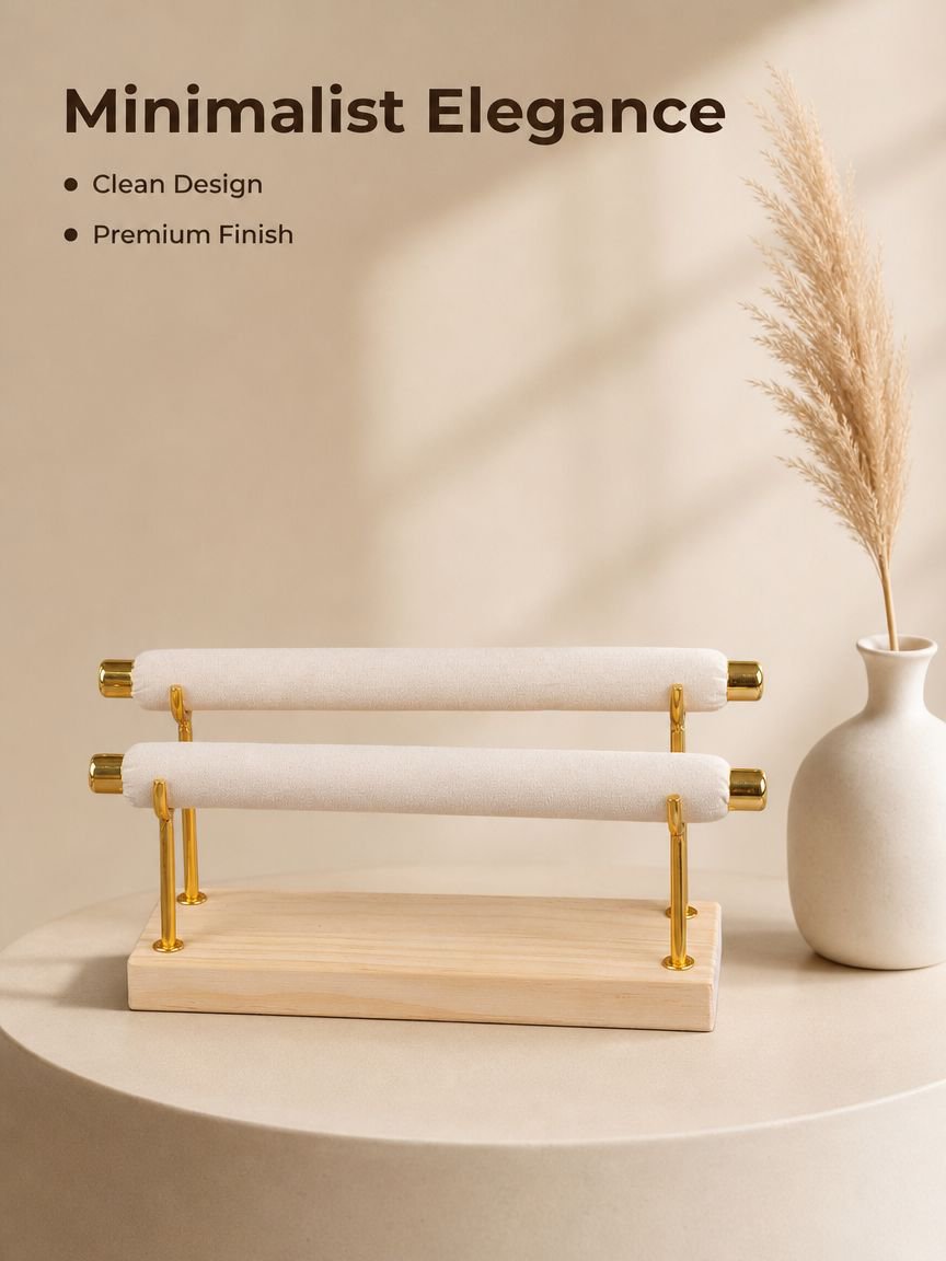 Detachable Solid Wood Ring Holder Display Stand, Jewelry Photography Prop