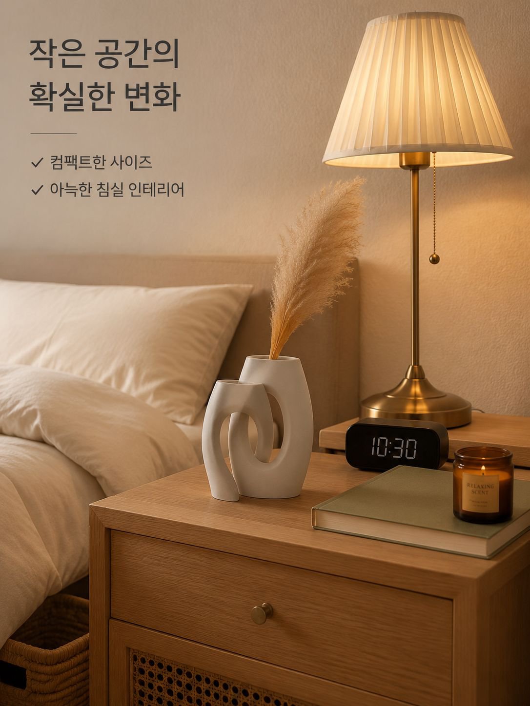 화이트 아트 장식 화병