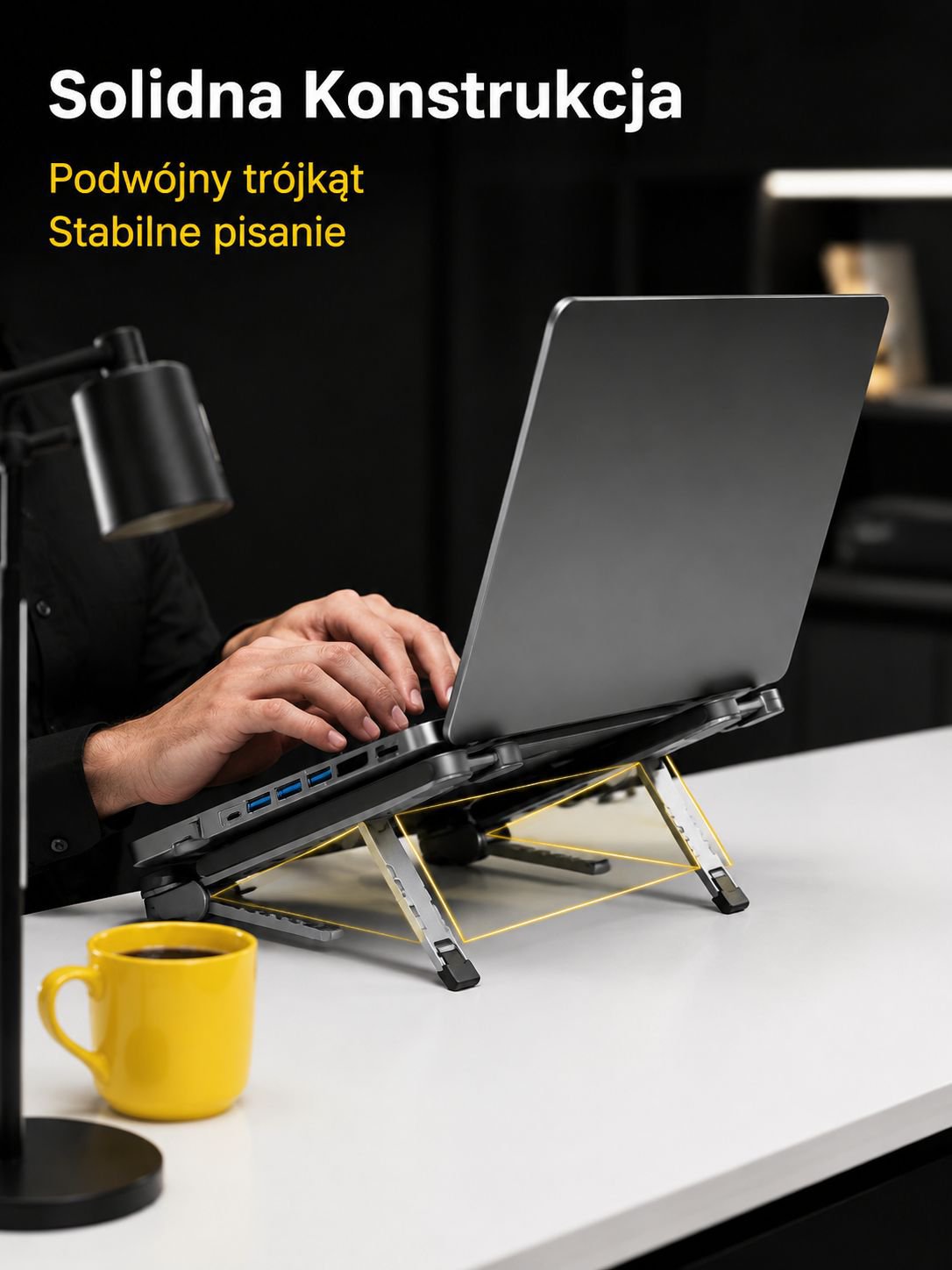 Wielofunkcyjna podstawka na laptopa z 4-w-1 portami