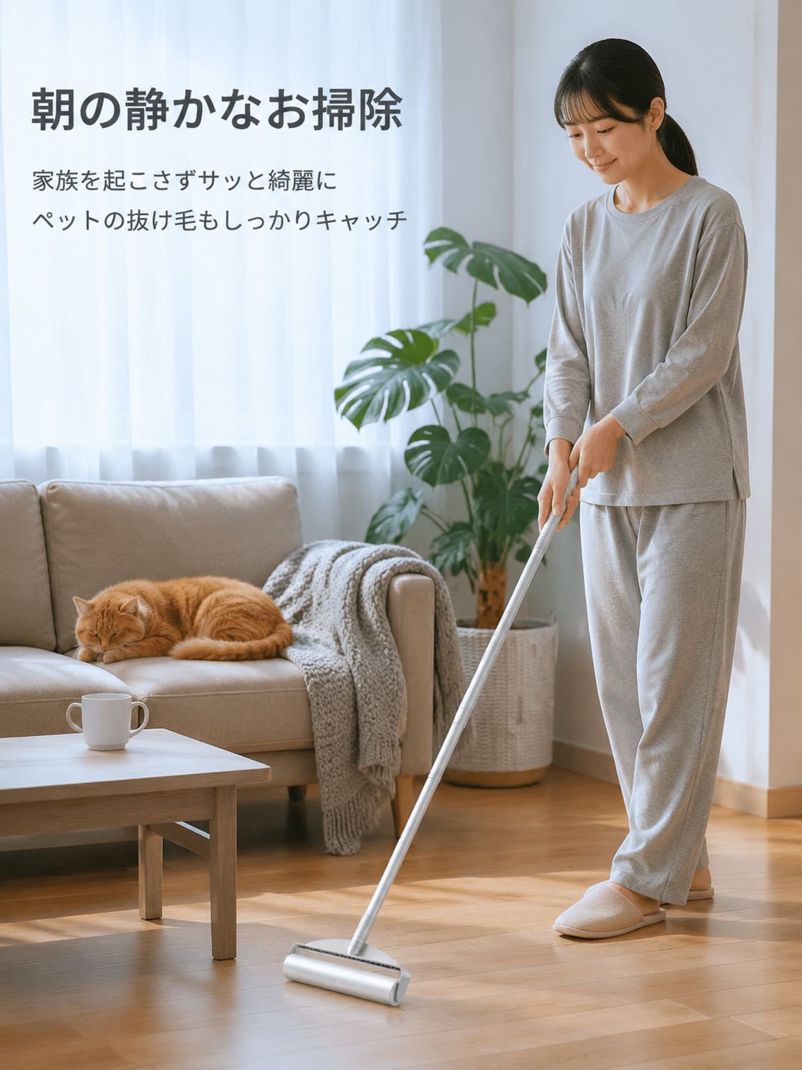 ロングシャンク伸縮粘毛器