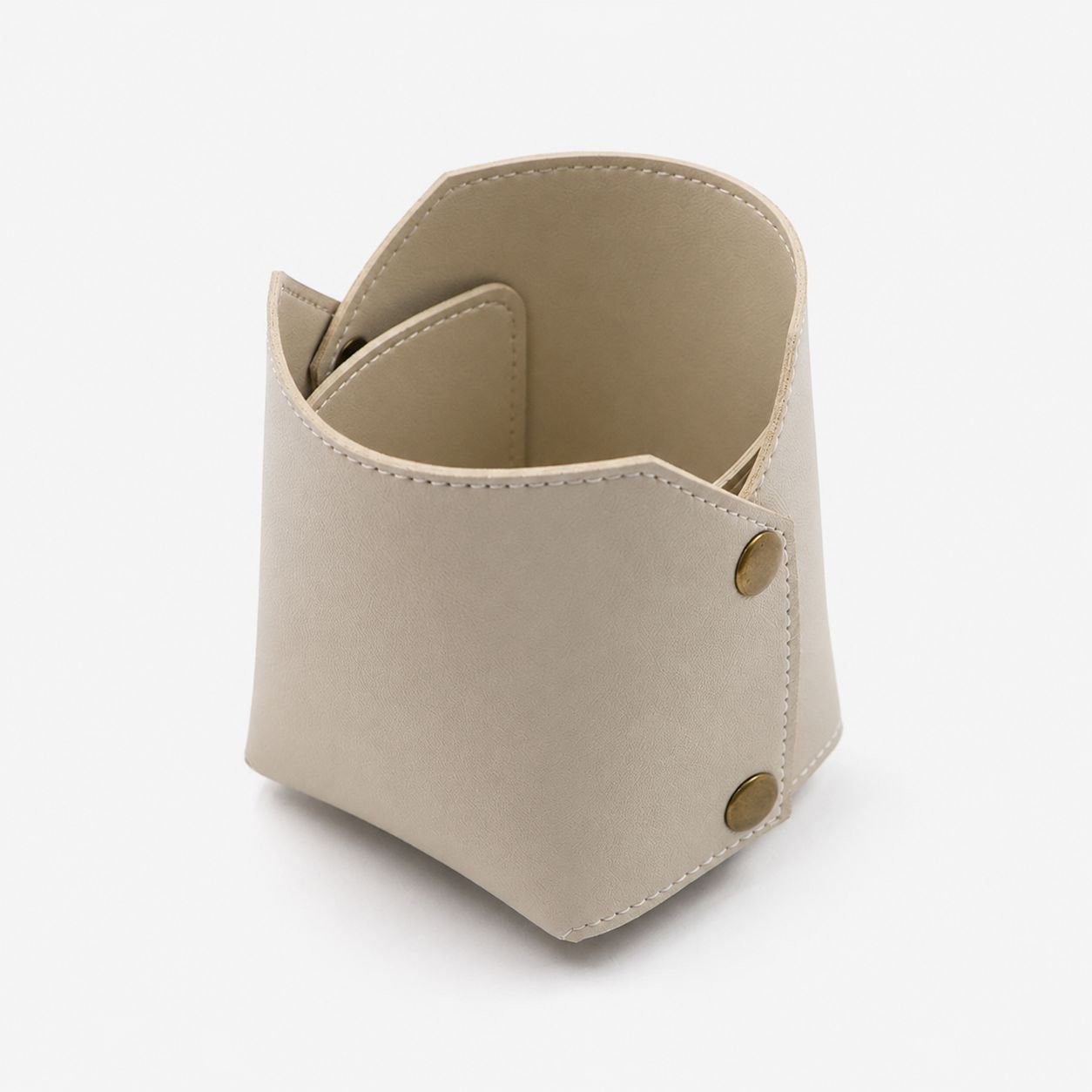 Soporte de cuero para bolígrafos de escritorio