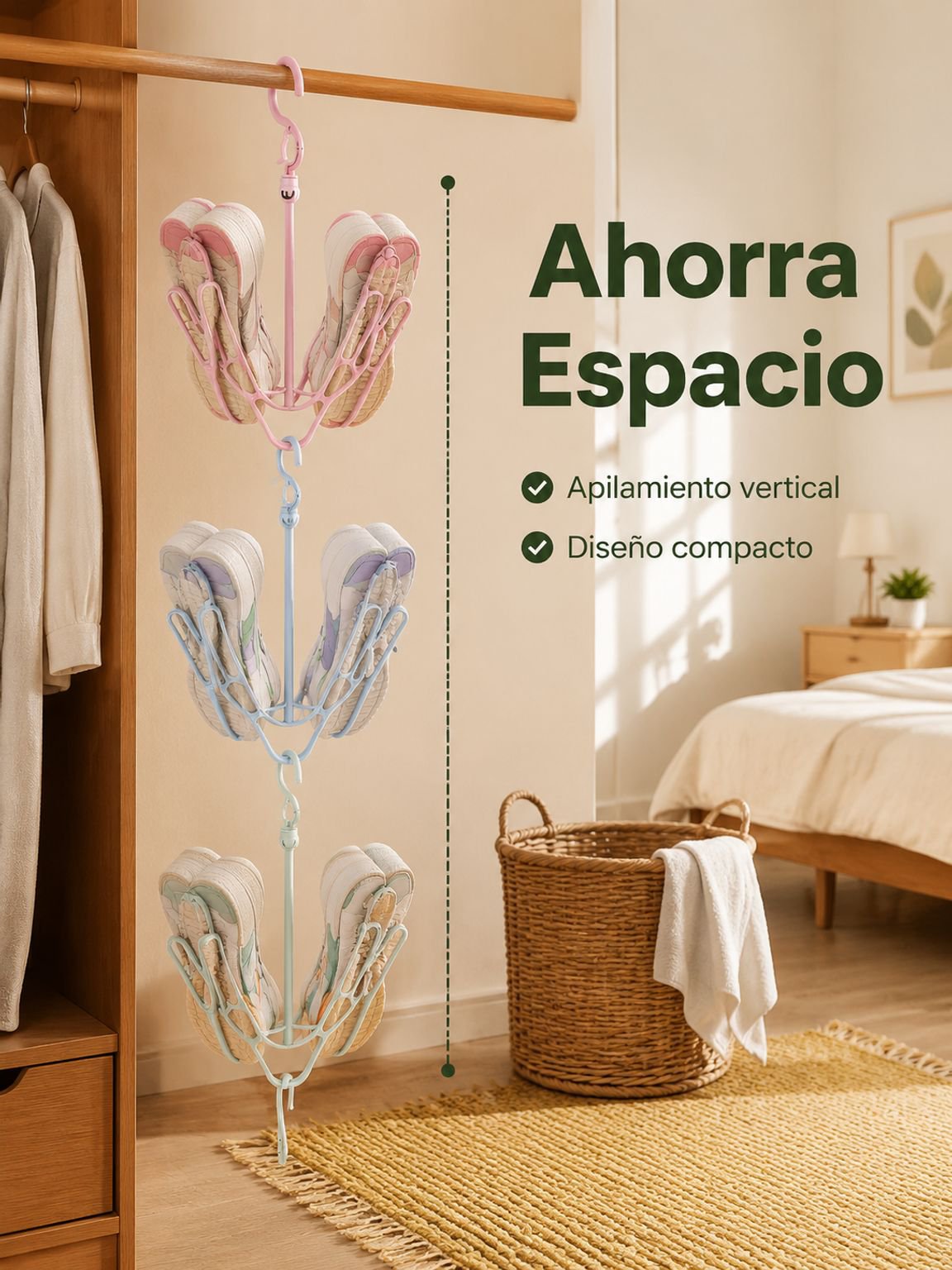 Colgador organizador de ropa para dormitorio de estudiantes