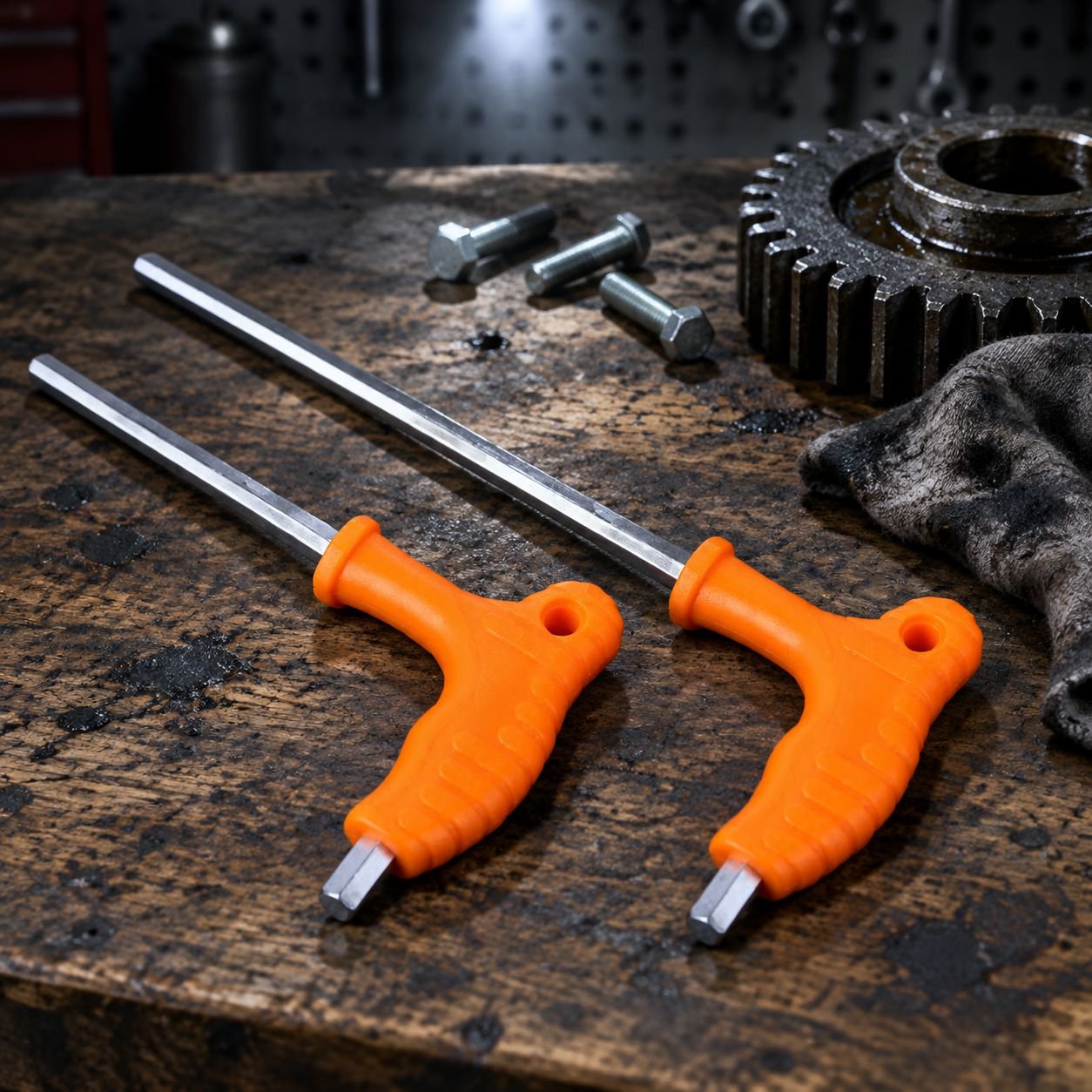 CrV T-handle Hex Key Wrench Set with Ball End, 2.5-14mm, for Screwdriver Tools
