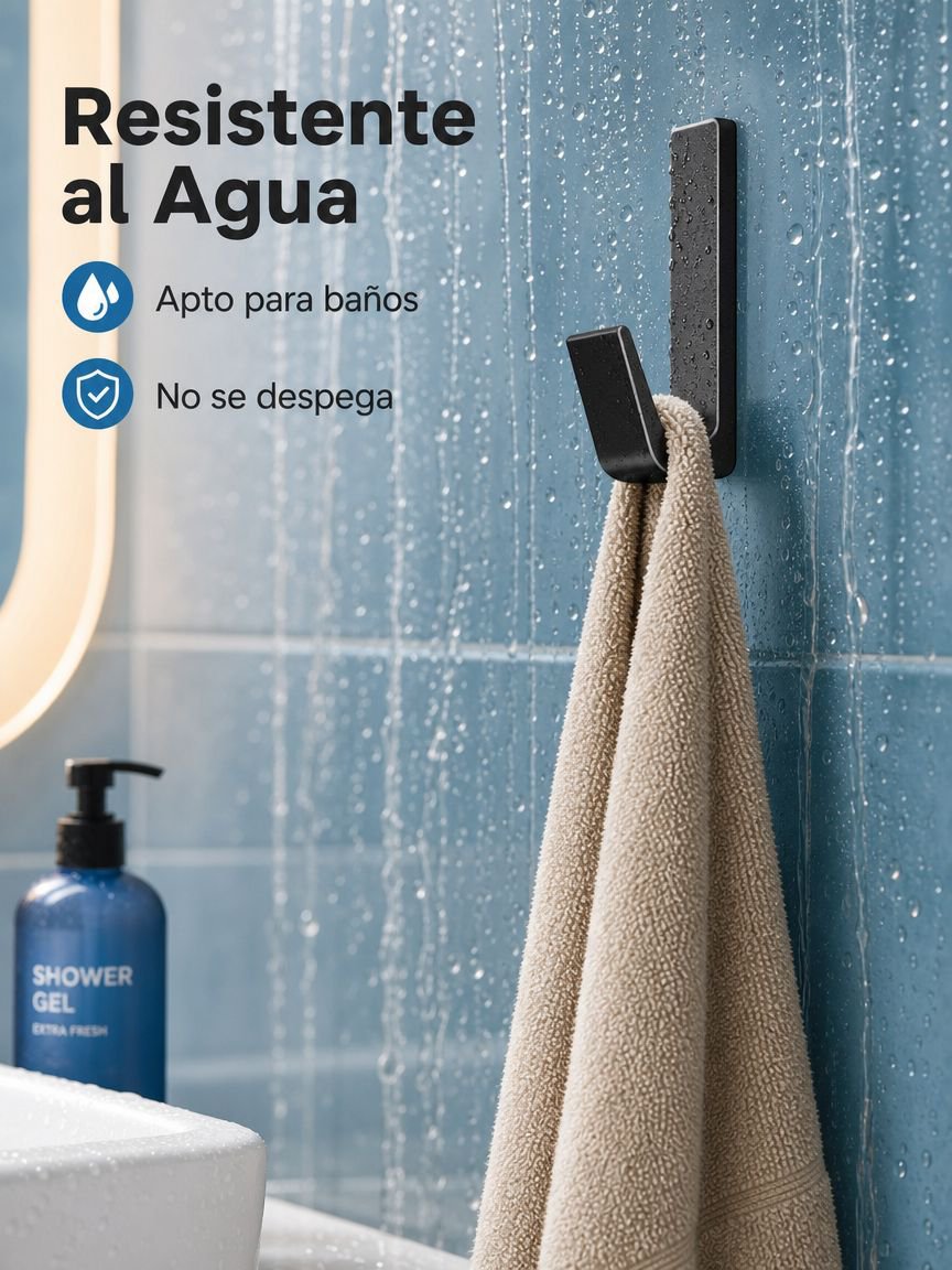 Ganchos adhesivos fuertes para pared sin taladro