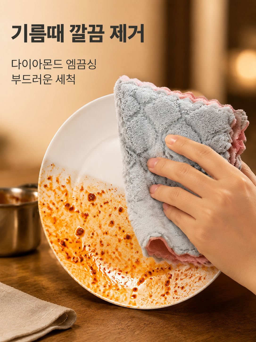 코랄 극세사 청소 타월