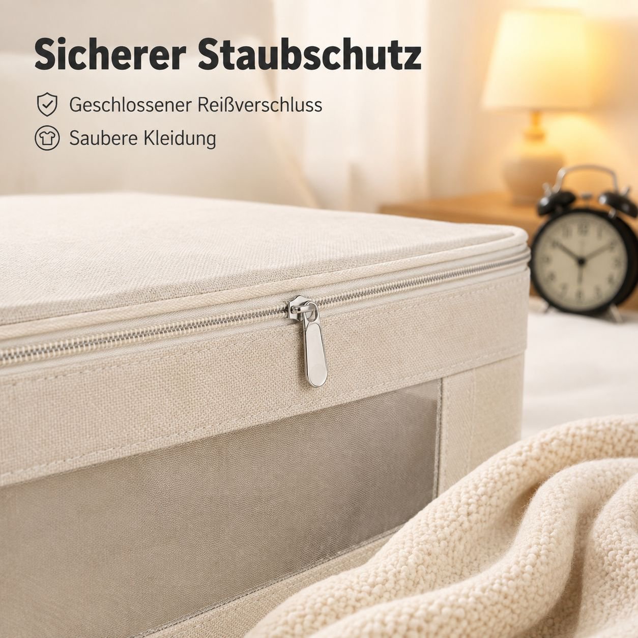 Faltbare Aufbewahrungsbox aus Baumwolle und Leinen
