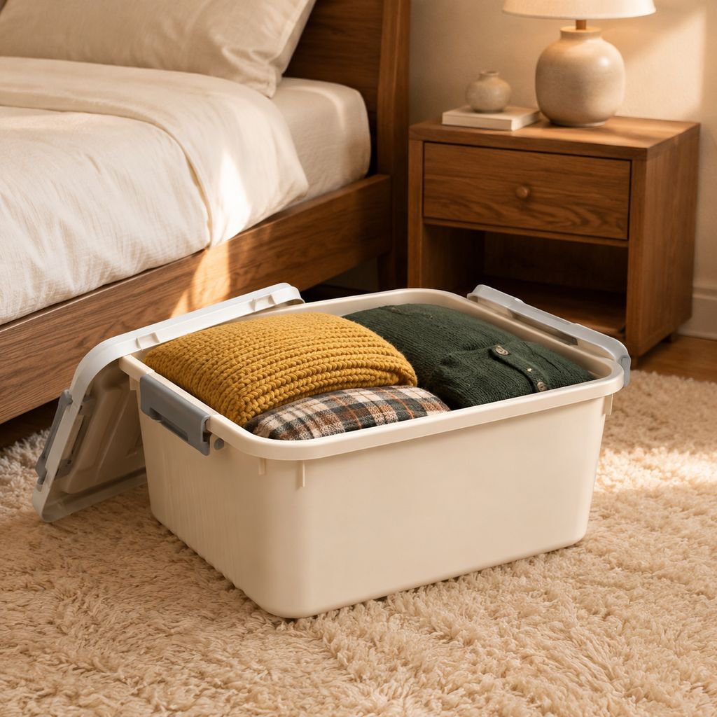 Multi-functional Wheeled Storage Box with Lid