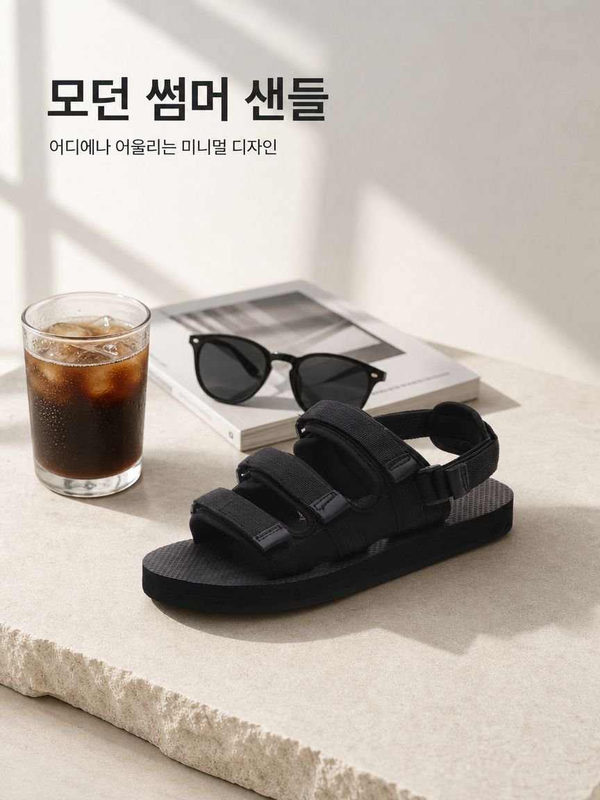여름 남성 샌들 커플 패션 야외 슬리퍼