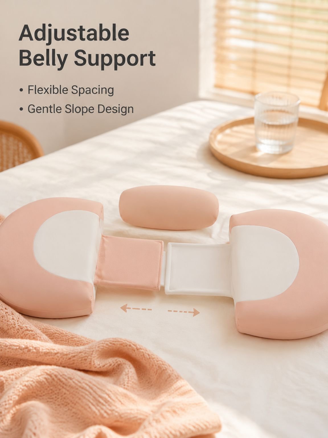U-shaped Maternity Pillow with Lumbar Support Cushion