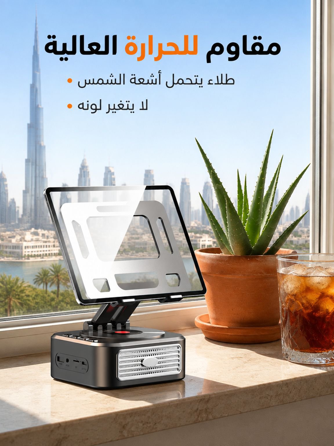 حامل هاتف مع مكبر صوت بلوتوث 3 في 1 