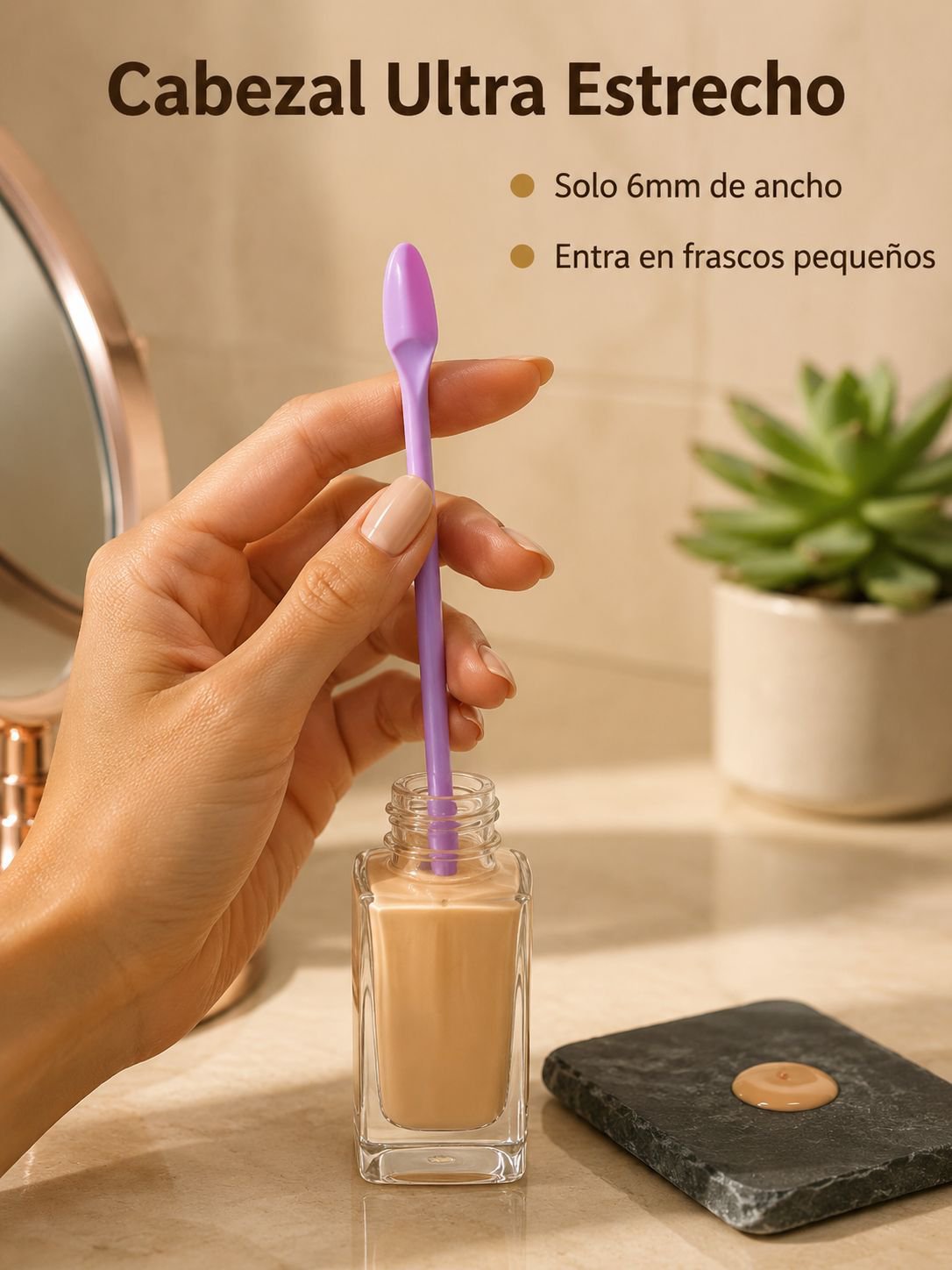 Cucharita mini de silicona para cremas, lociones y productos corporales
