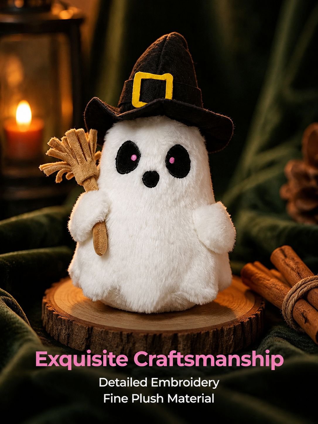 Halloween decorations, pumpkin ghost witch plush toy keychain, Day of the Dead party doll