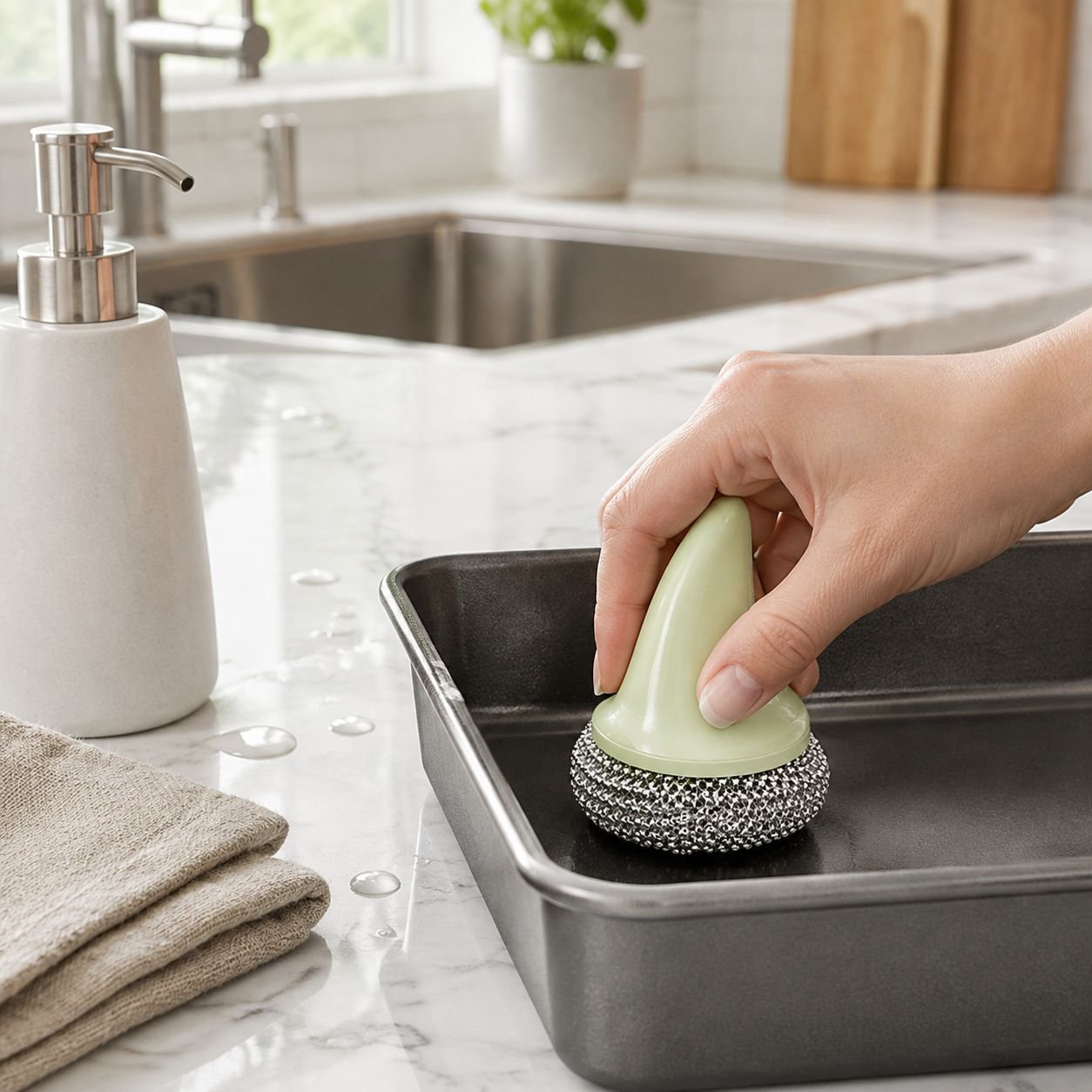 Cepillo multifuncional para ollas de cocina 