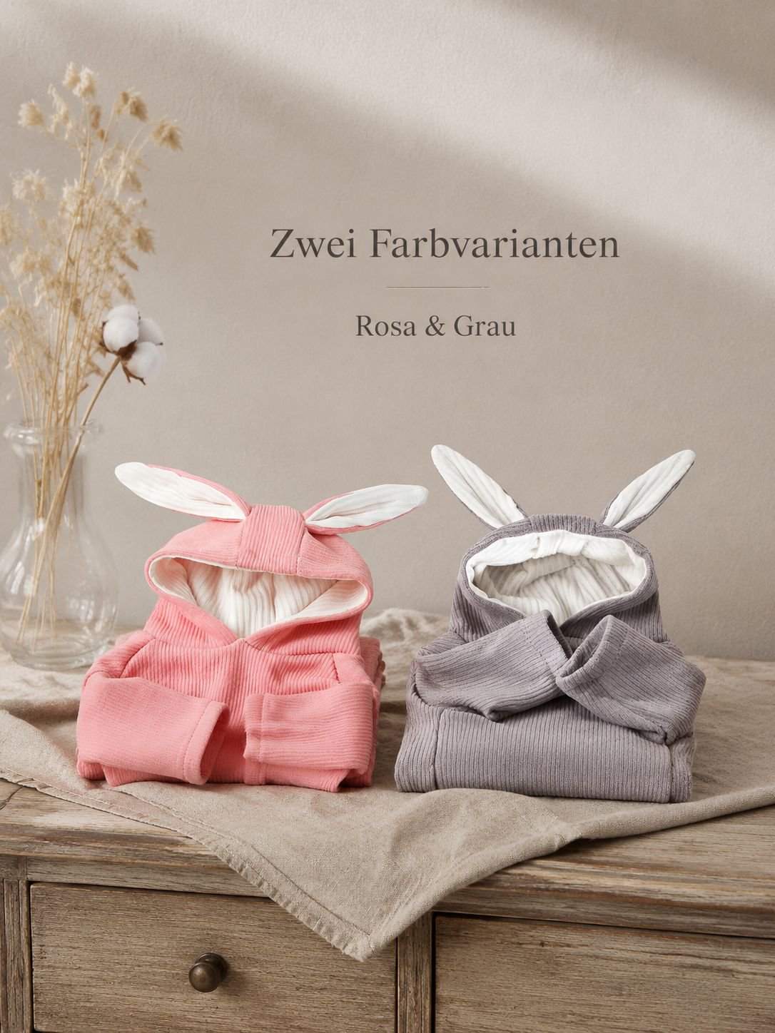 Niedlicher Teddy Hund mit warmem Hasenohren Pullover