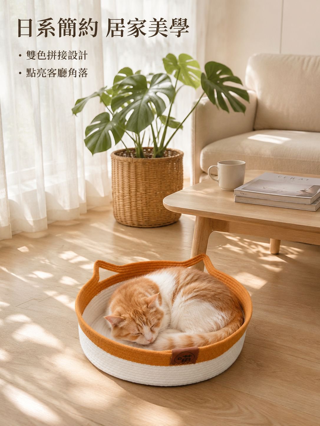 藤草半封閉式寵物床