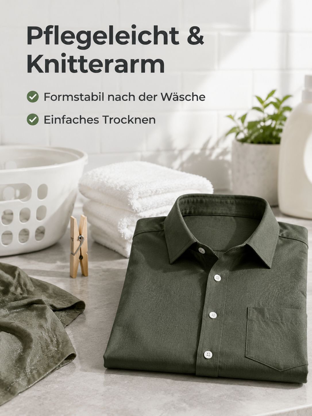 Alimens & Gentle Herren Leinen Kurzarmhemd Knitterfrei Freizeit Strand Sommer Elastisch