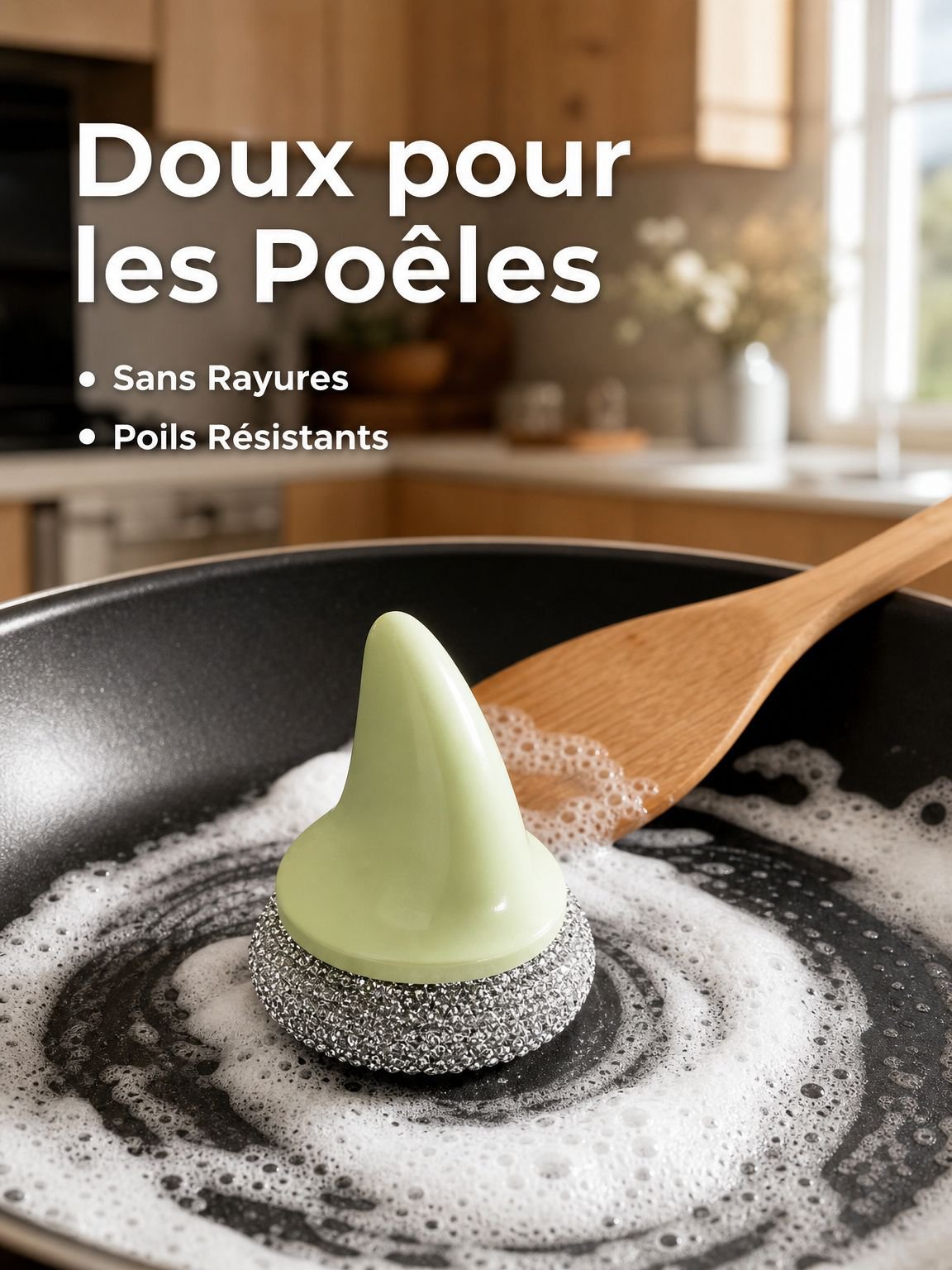 Brosse à casserole pour nettoyage de cuisine