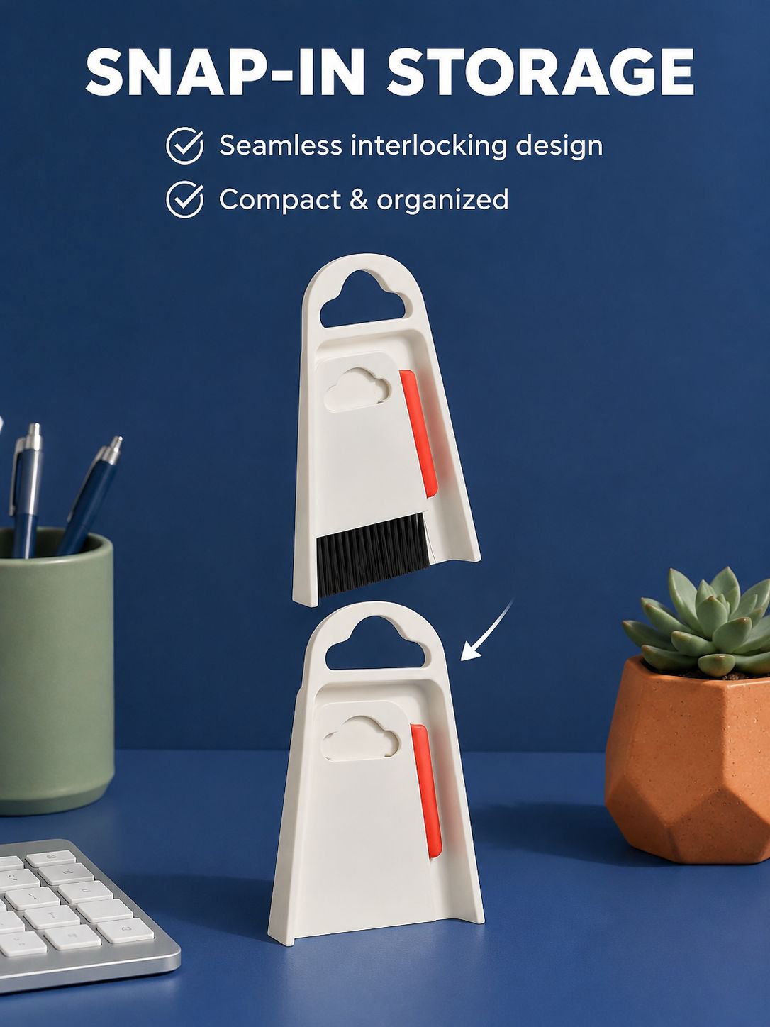 Efficient desktop cleaning tool in action