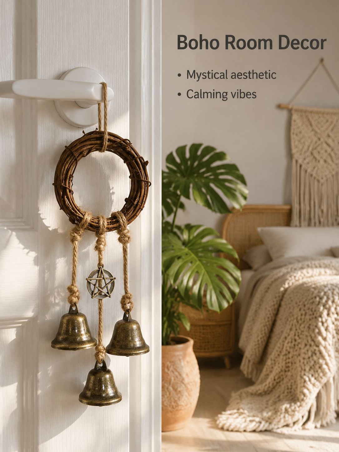 Bohemian witch doorbell decoration