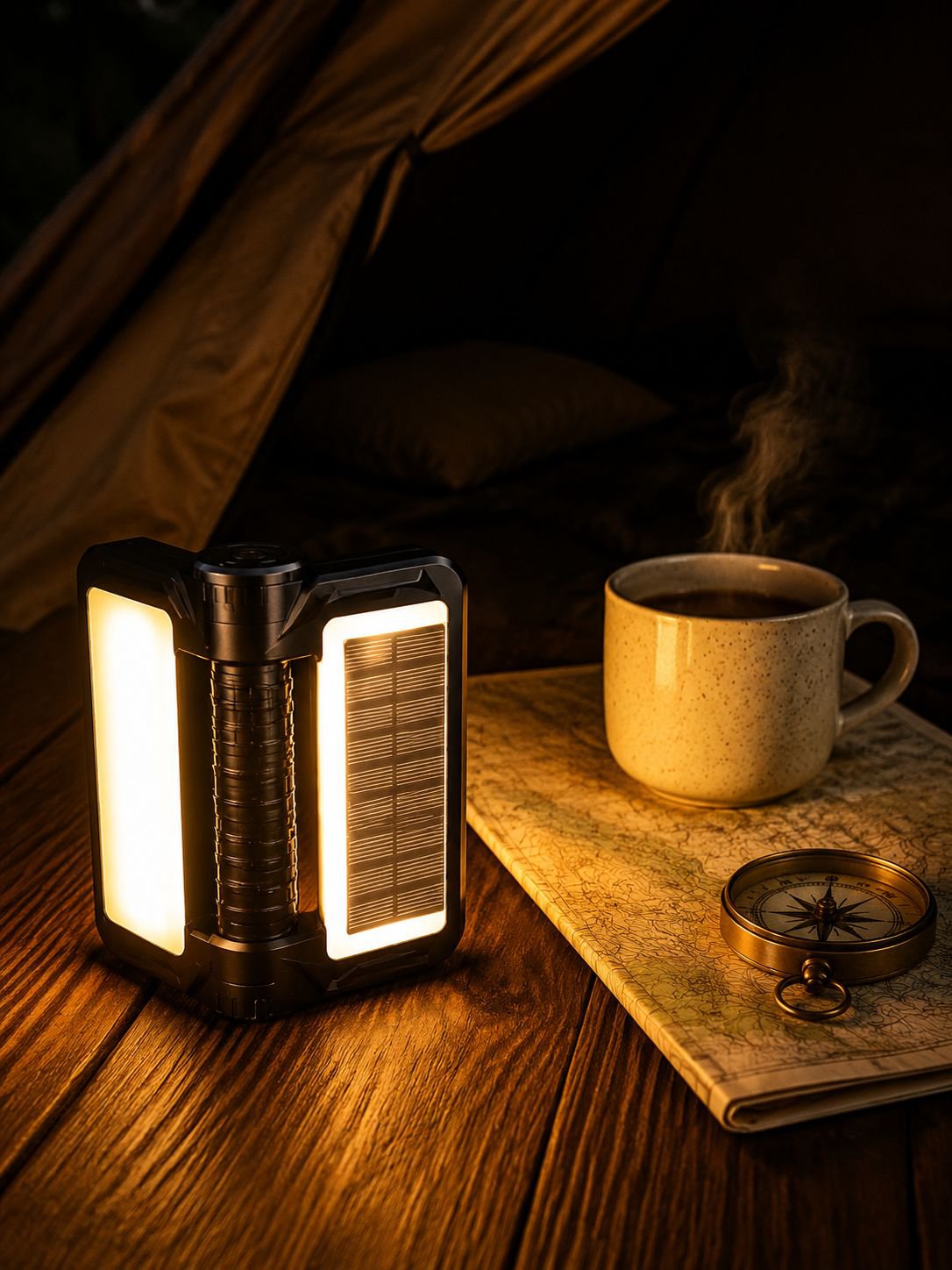 Superhelle Outdoor-Lampe für Zelt und Lagerfeuer