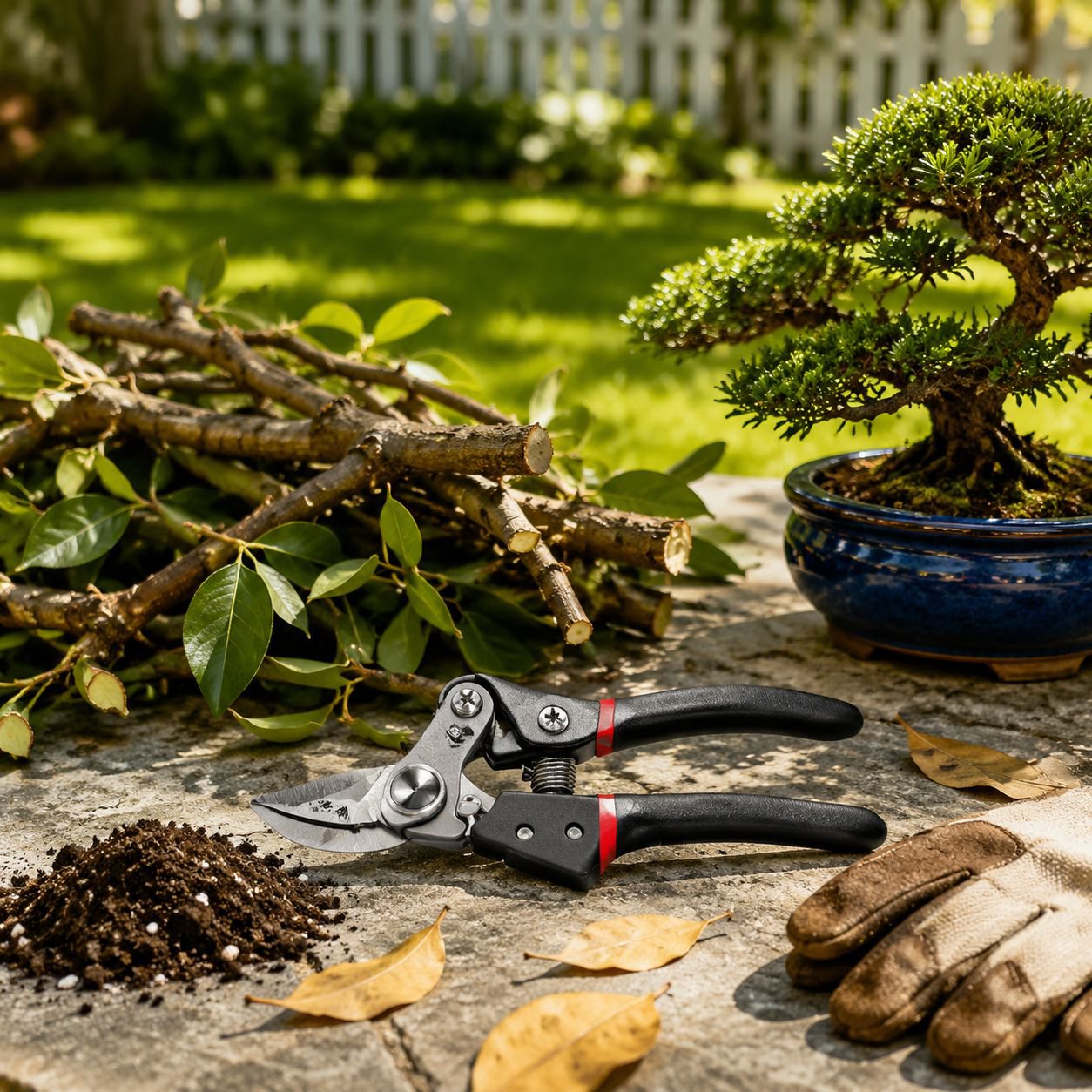 Durable home pruning shears with ergonomic handle