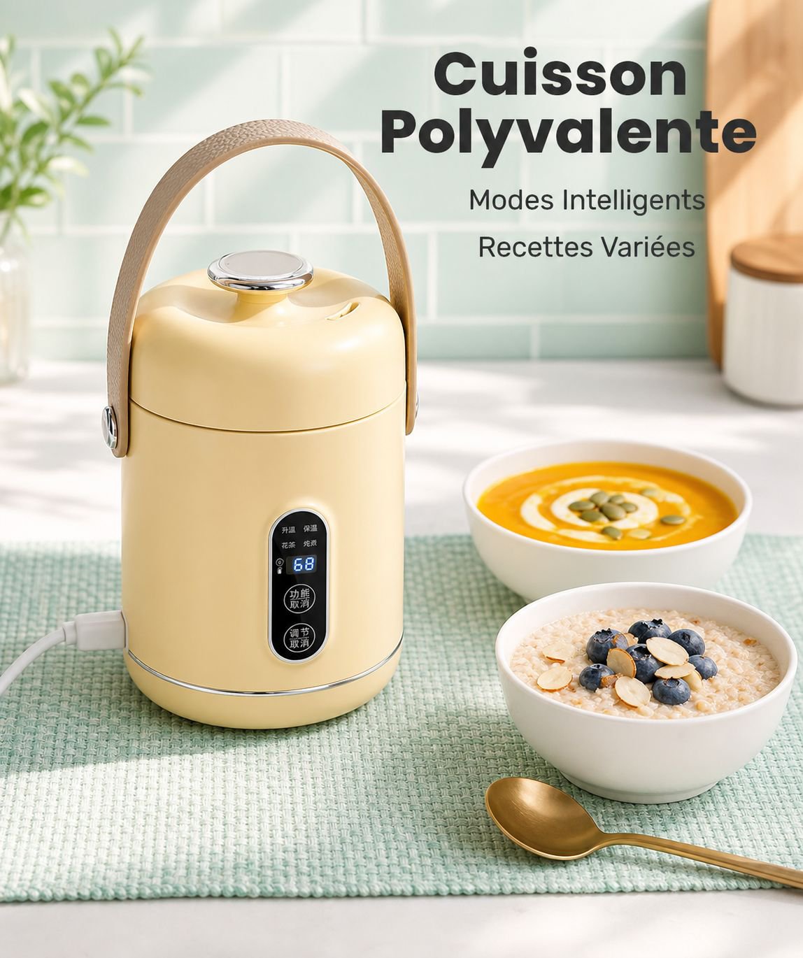 Cocotte électrique portable pour soupe et bouillie