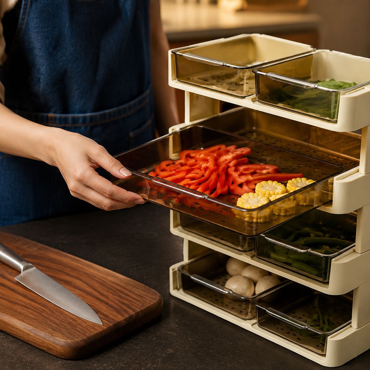 Accesorio de cocina para organizar alimentos en hot pot