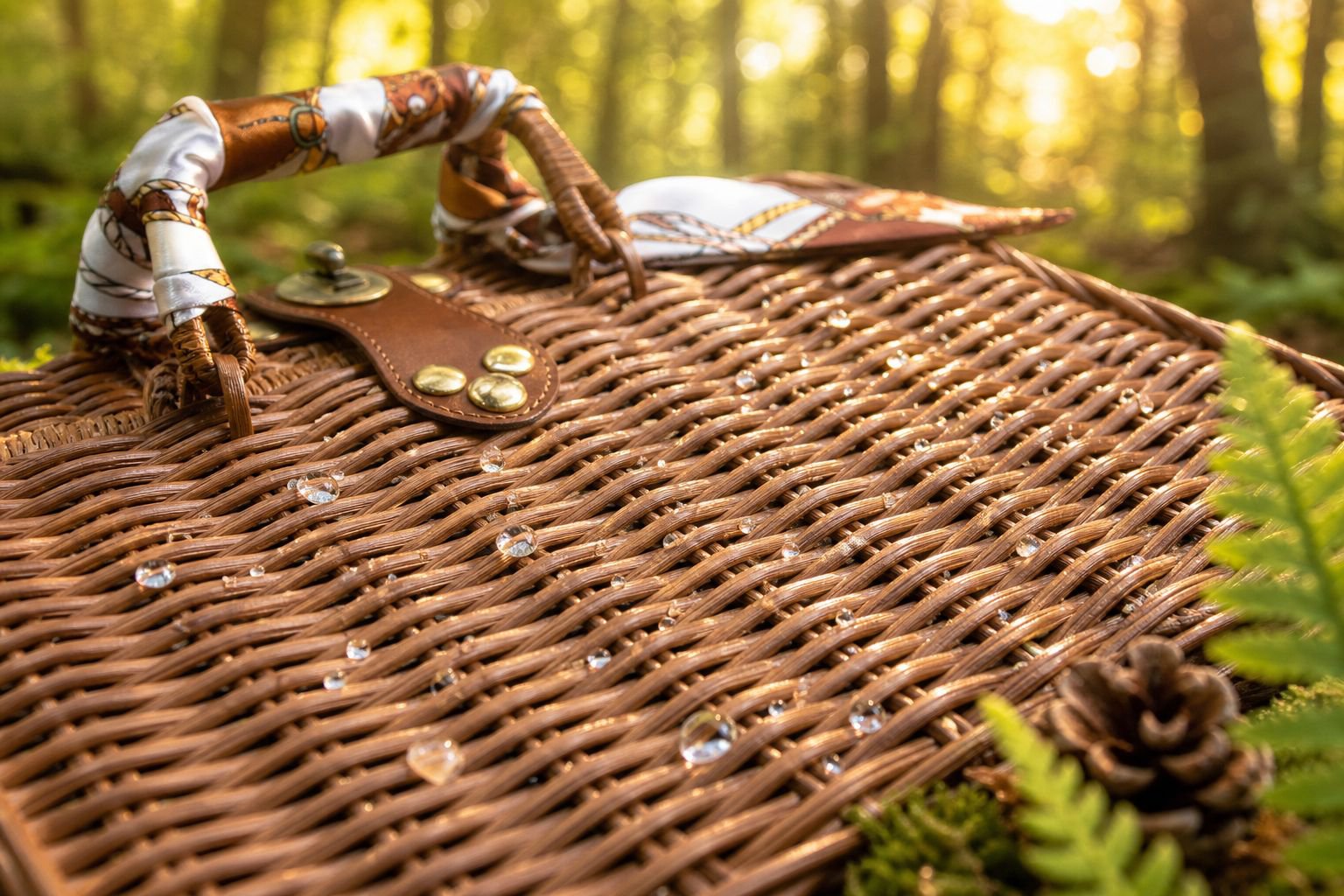 Eco-friendly storage basket made from rattan
