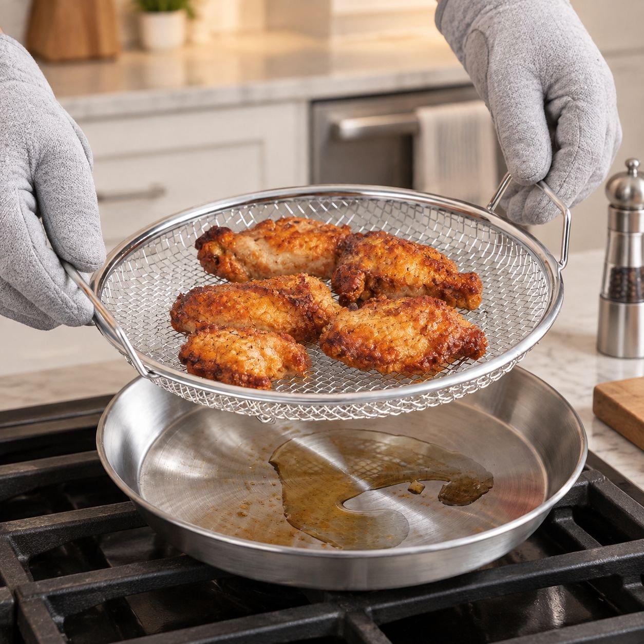 JMY Stainless Steel Double-Ear Oil Strainer Mesh