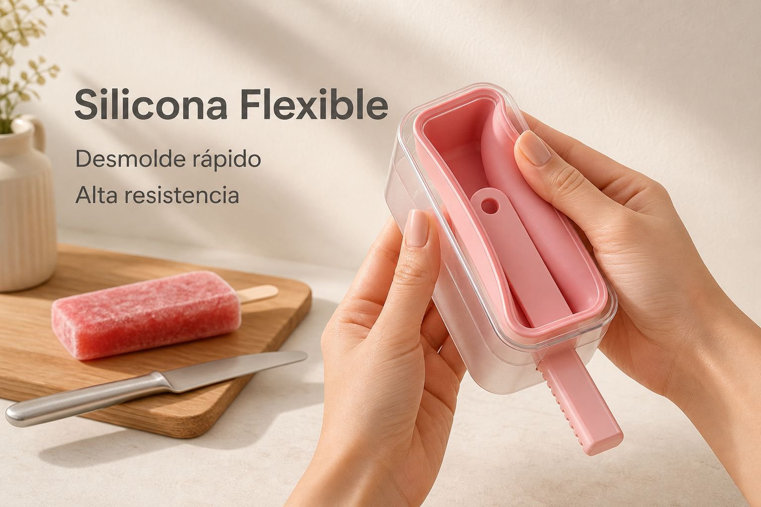 Moldes reutilizables para hacer helados en casa