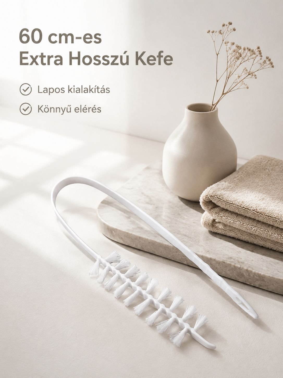 Mosógép résekhez hosszabbított tisztítókefe