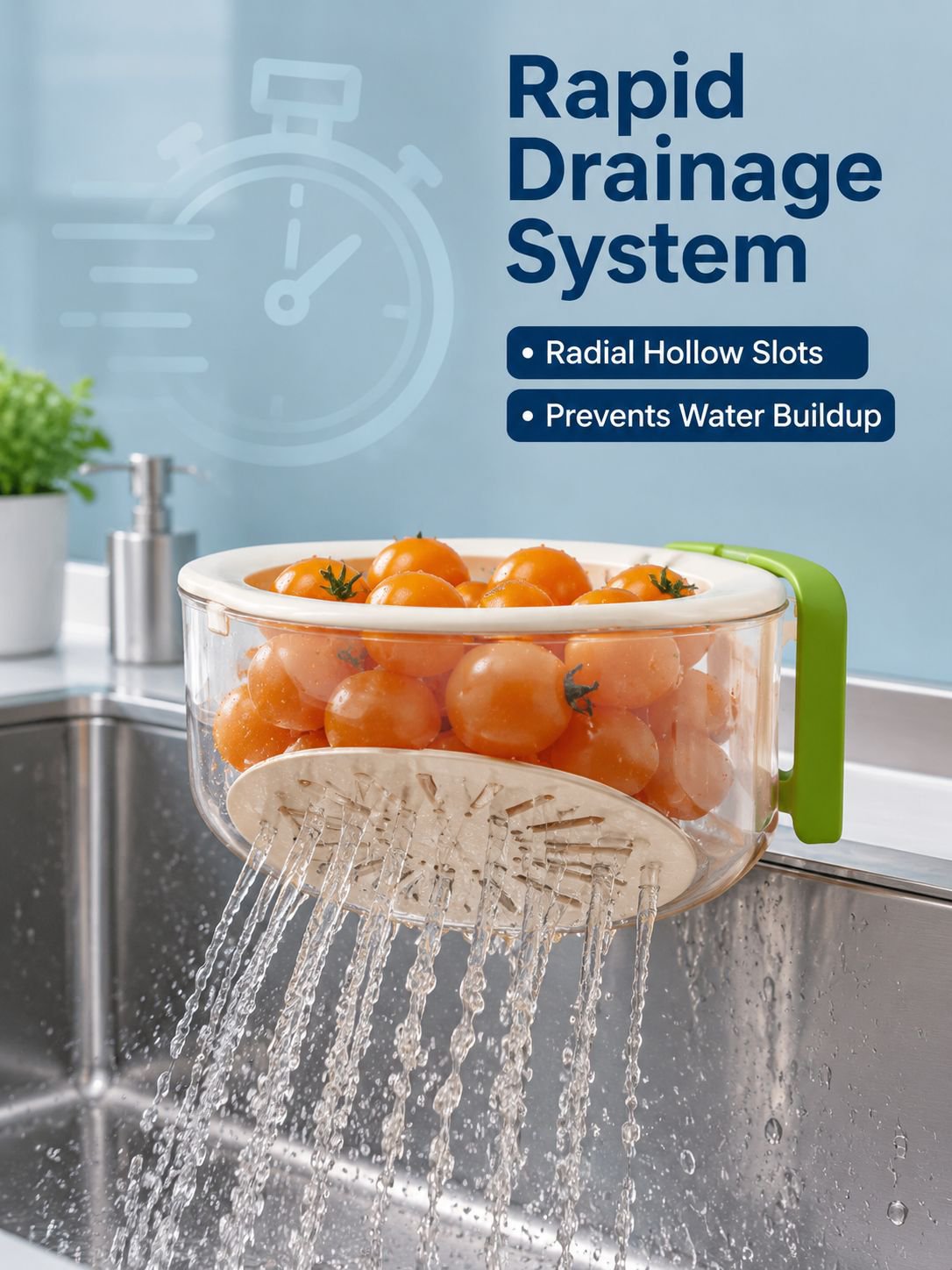 Faucet sink fruit drain basket food grade drain basket