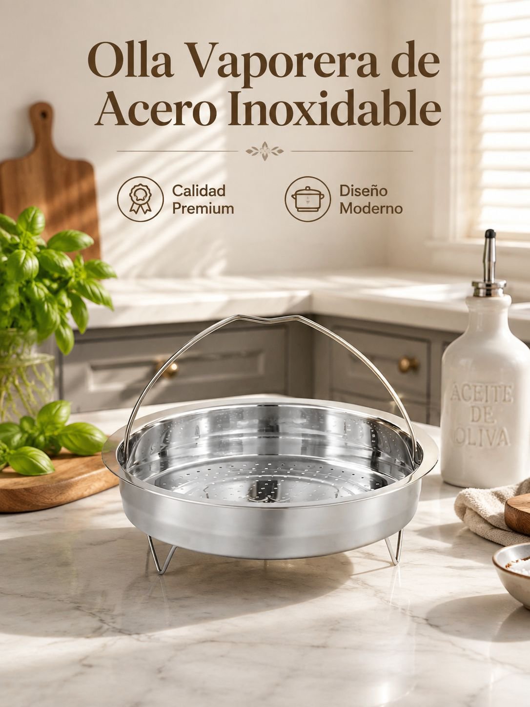 Olla de vapor multifuncional de acero inoxidable 304 reforzado