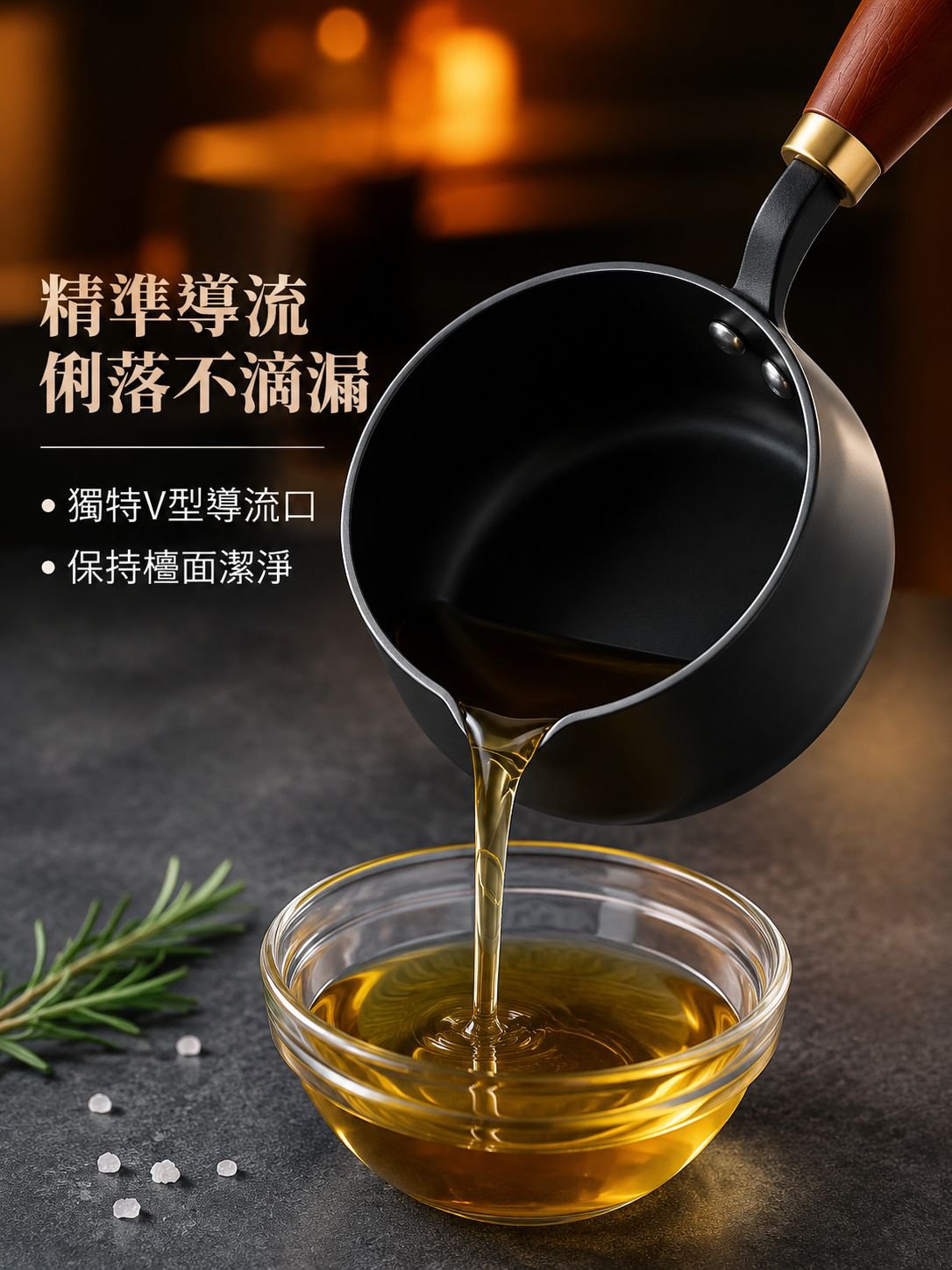 手工鍛造無塗層潑油小鍋