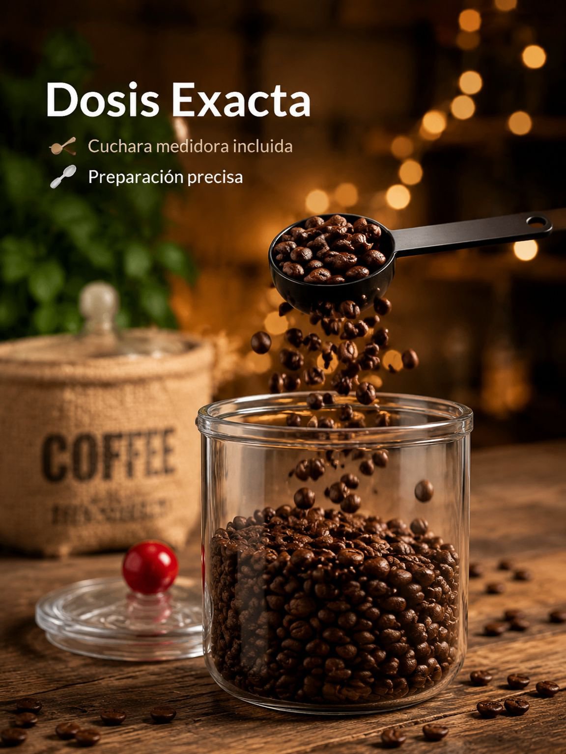 Accesorio de cocina para guardar granos de café