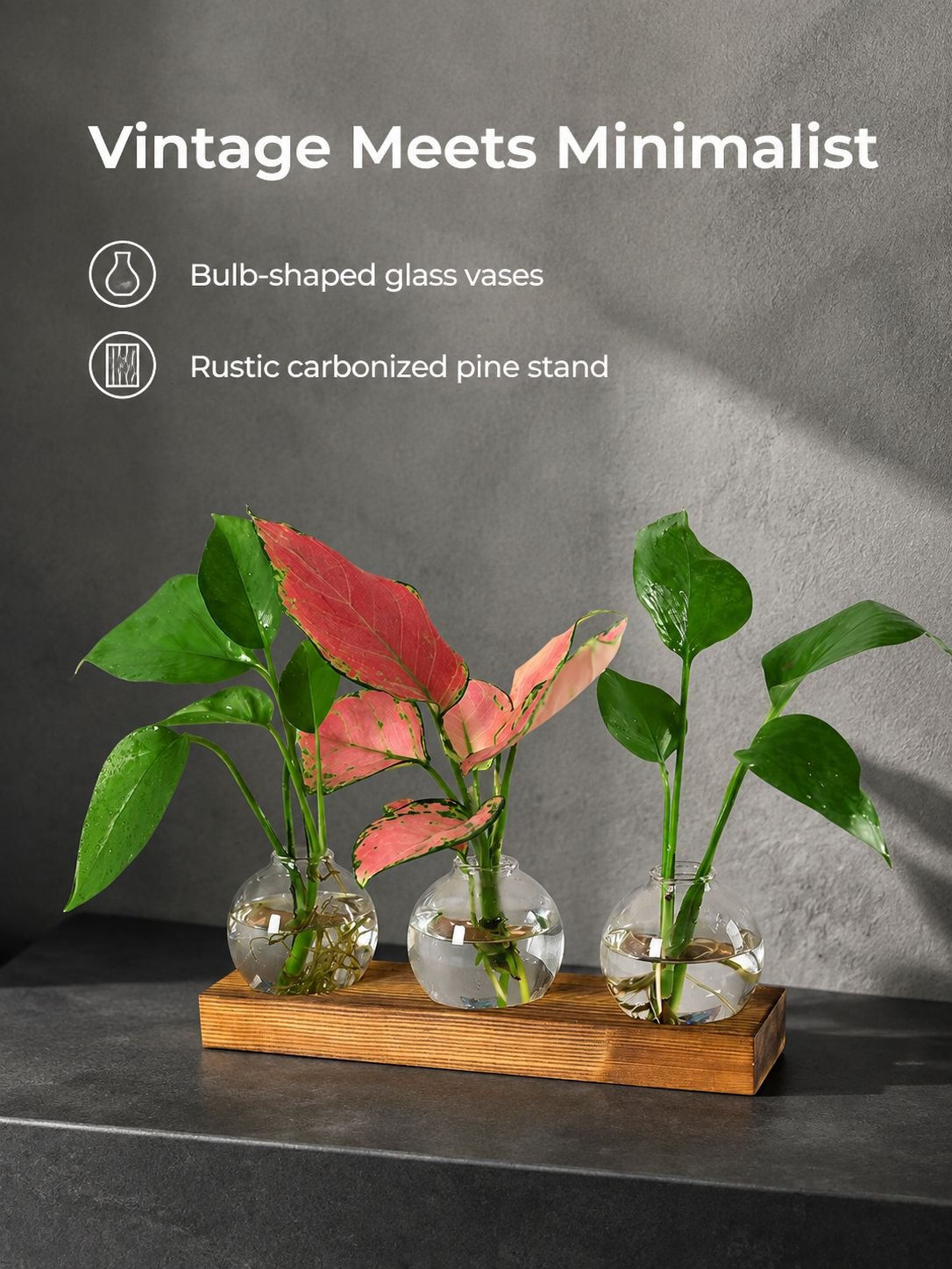 Glass light bulb vase