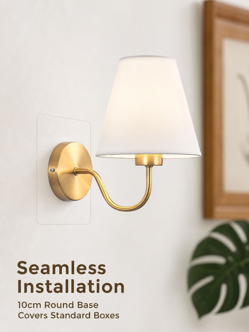 Bedroom bedside wall lamp, cloth cover, indoor corridor, aisle