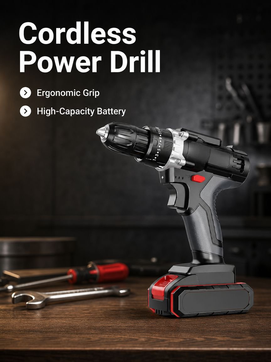MultiFunction Electric Screwdriver With Hand Drill And Super Power