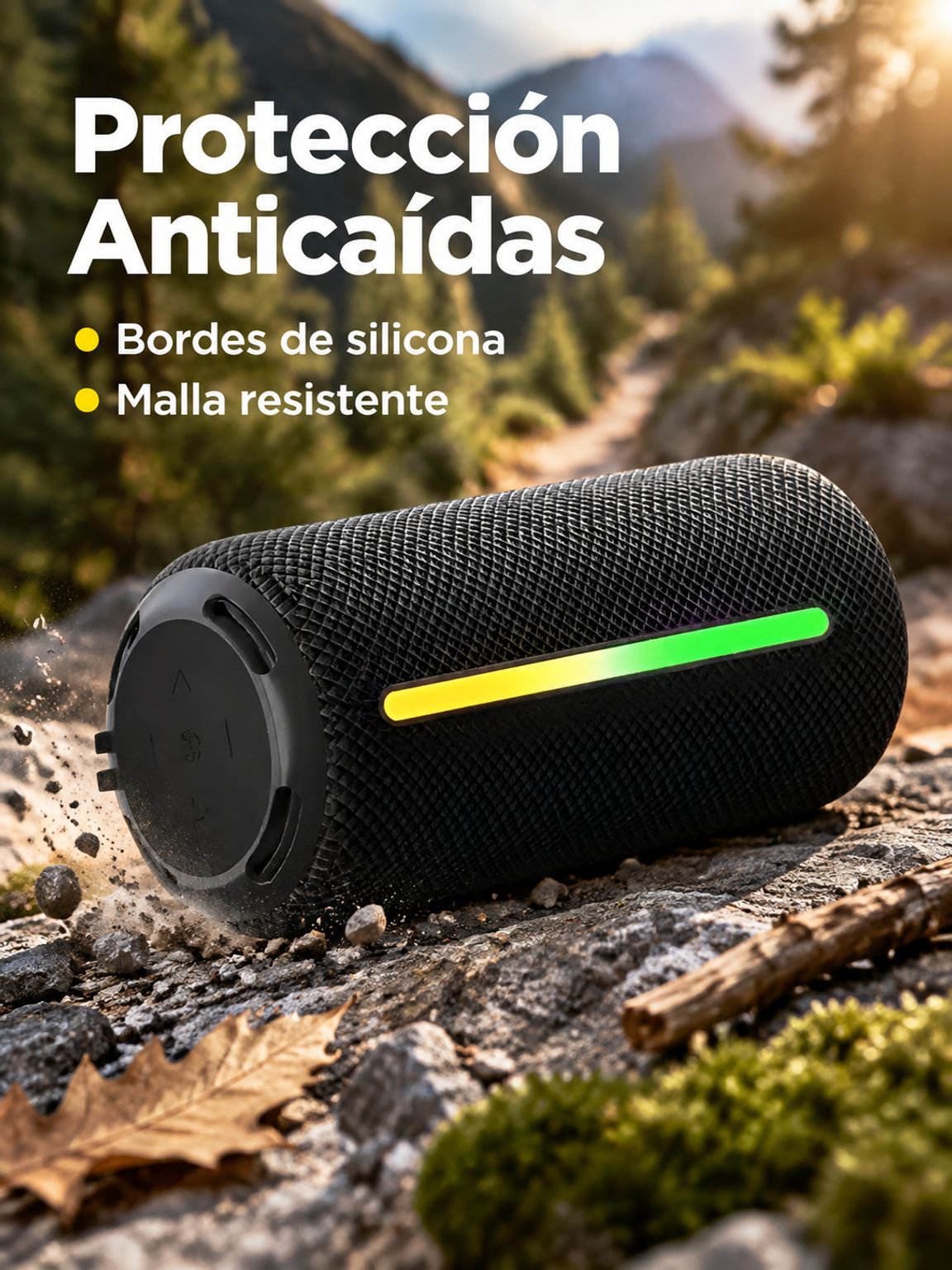 Nuevo altavoz Bluetooth 2025 con alta potencia, portátil, resistente al agua para exteriores y sonid