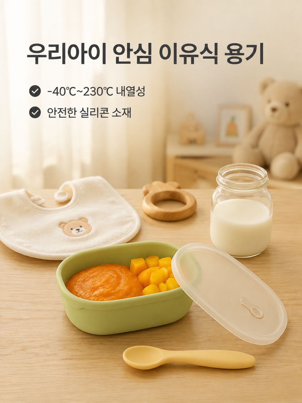 식품급 실리콘 밀봉 도시락 도시락