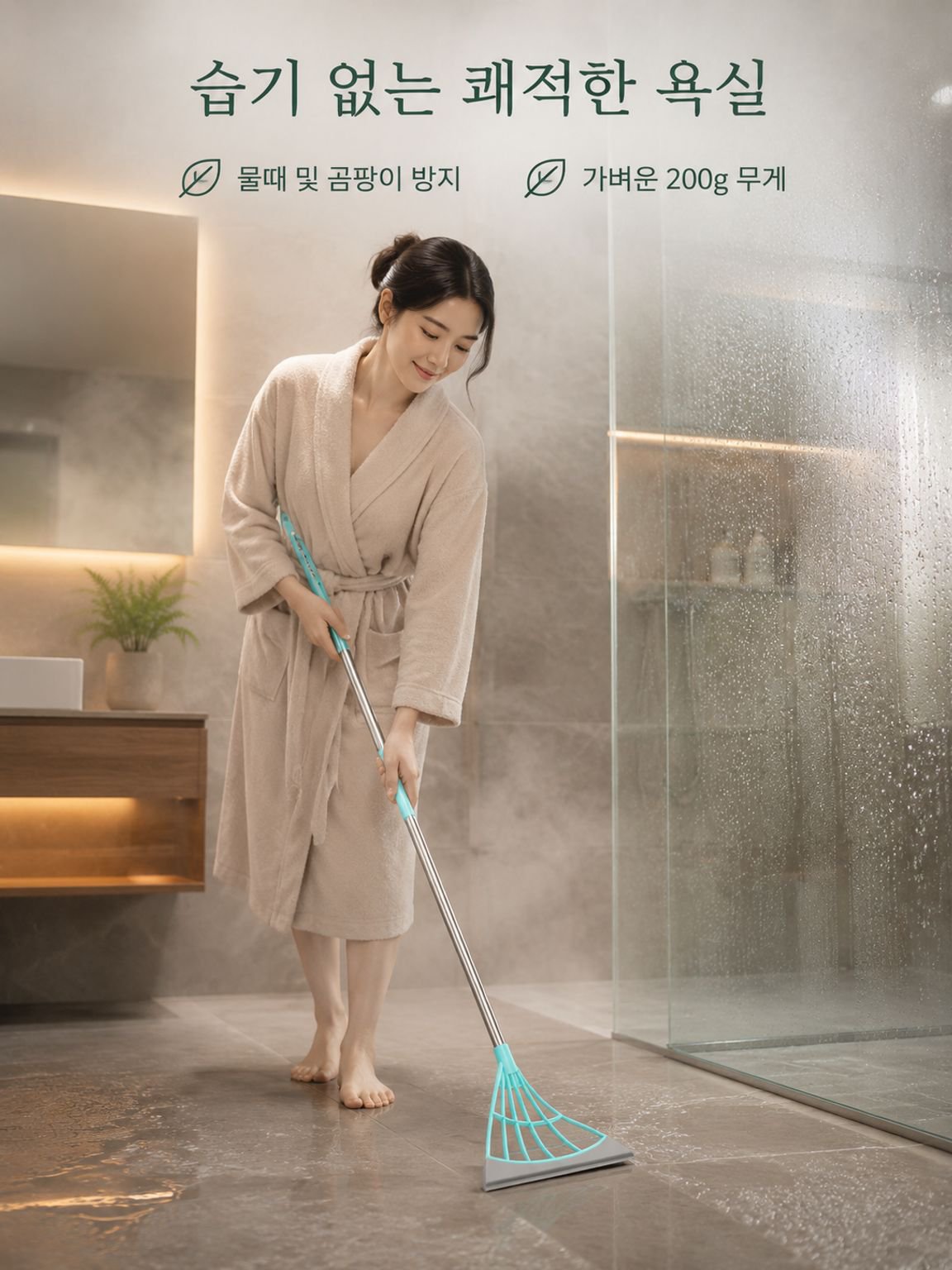 화장실 전용 실리콘 바닥 청소기