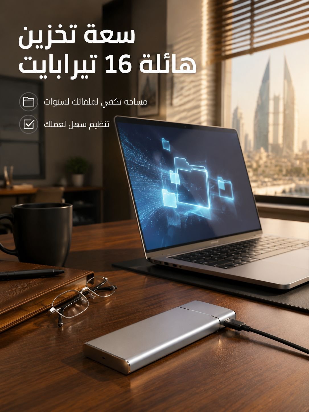 سعة كبيرة 16 تيرابايت - القرص الصلب الخارجي المحمول السريع النقل