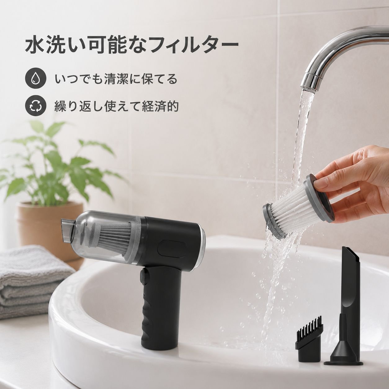 車載用ワイヤレス充電式掃除機