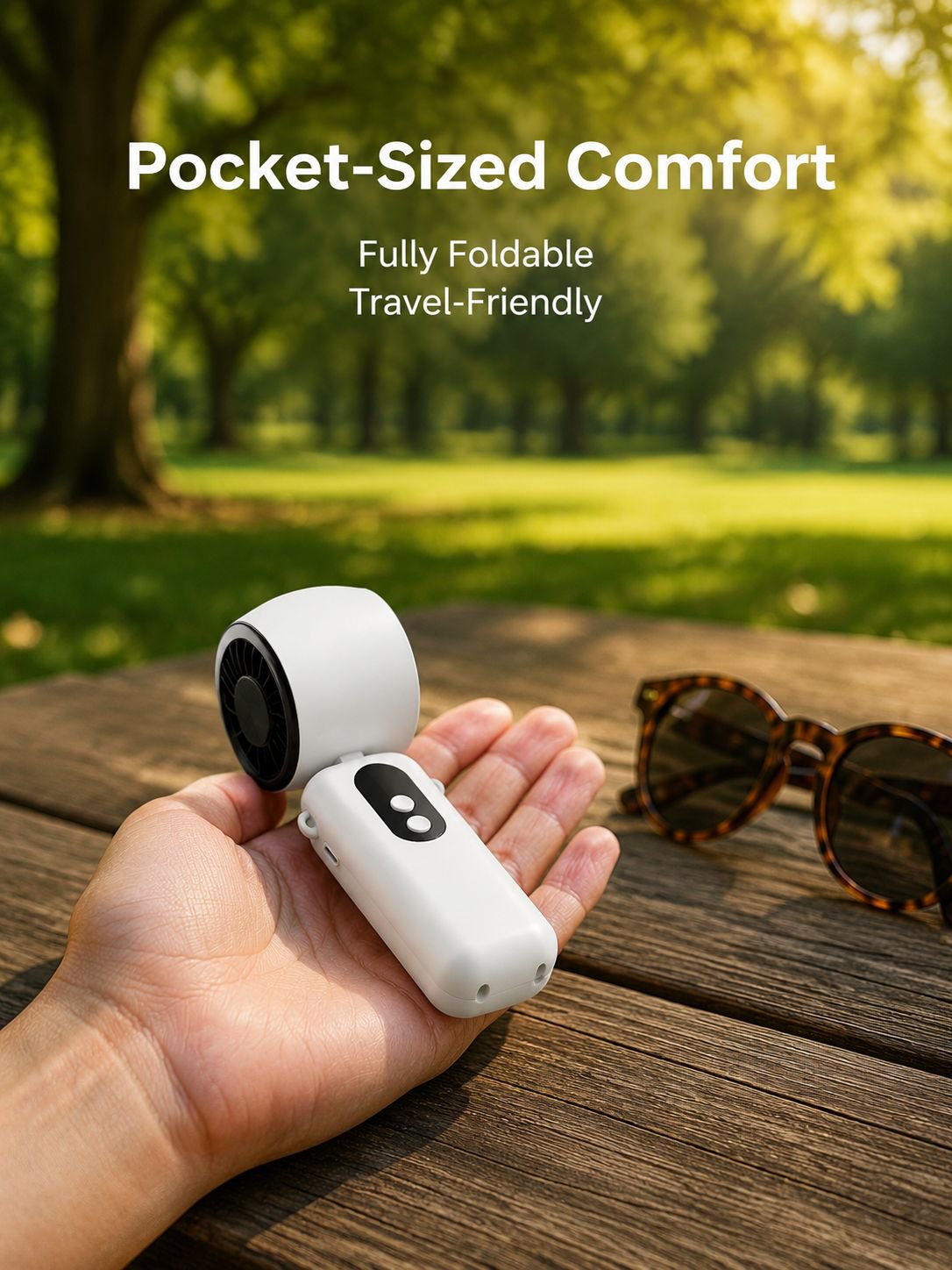 High-speed cooling fan, small handheld fan, outdoor portable neck fan