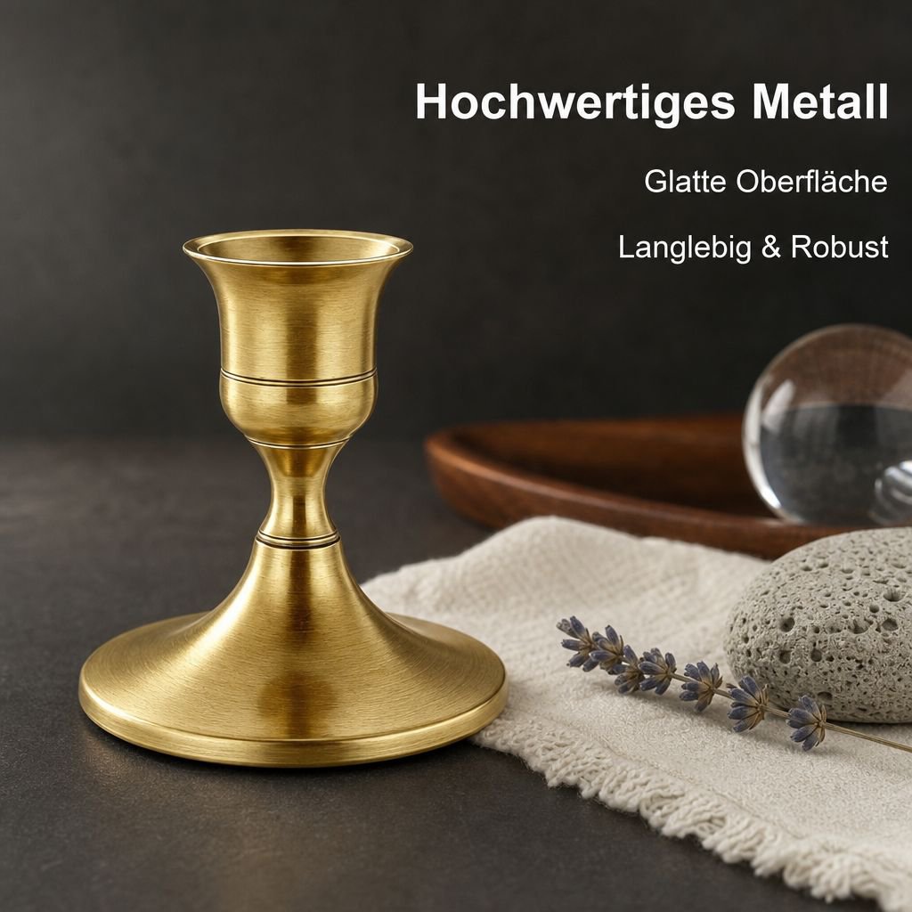Vintage-Kerzenhalter aus Metall im Glockendesign
