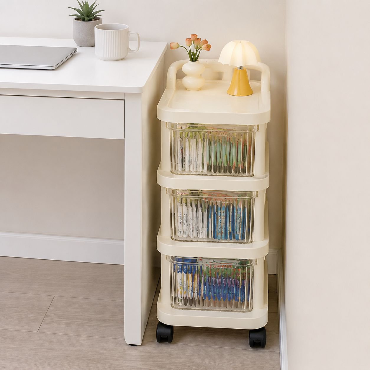 Transparent Drawer Storage Cabinet for Home