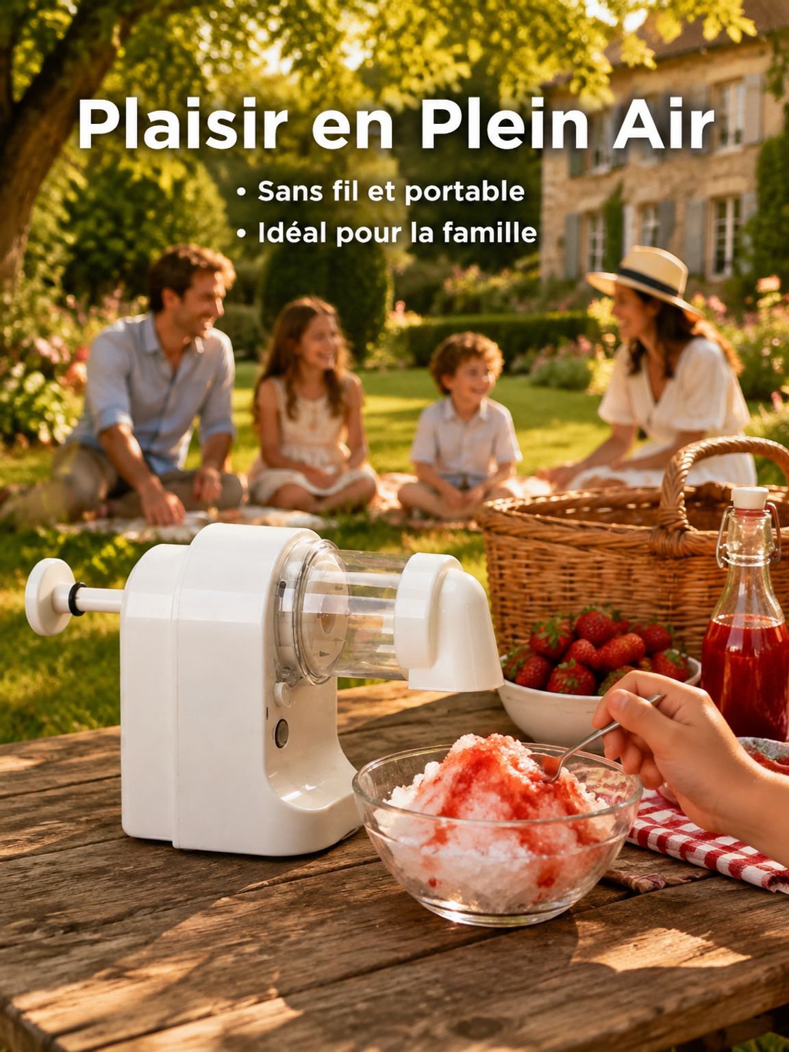Râpe à glace automatique sans fil