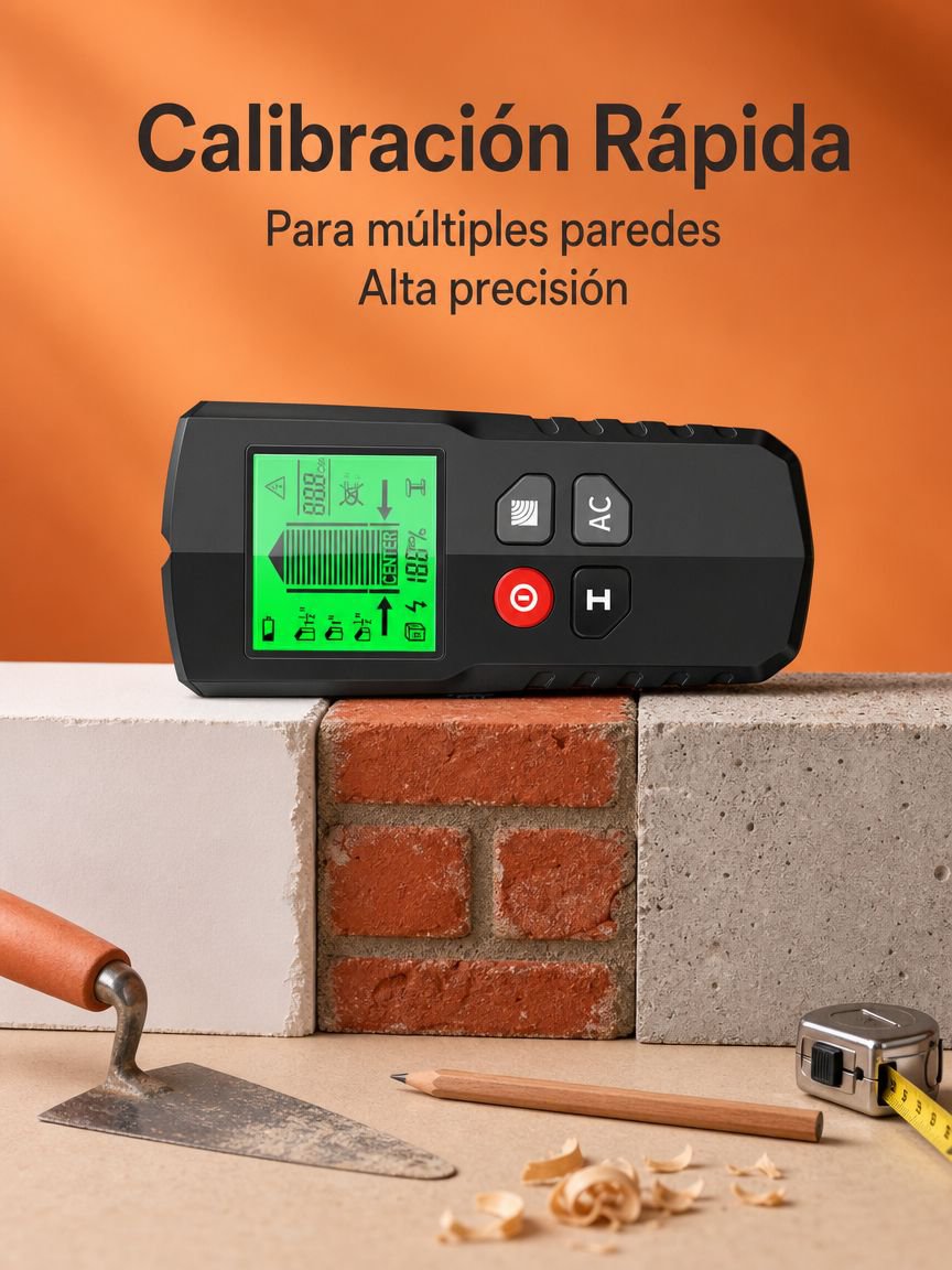 Detector 5 en 1 para Pared (Tornillos/Metales/Cables)